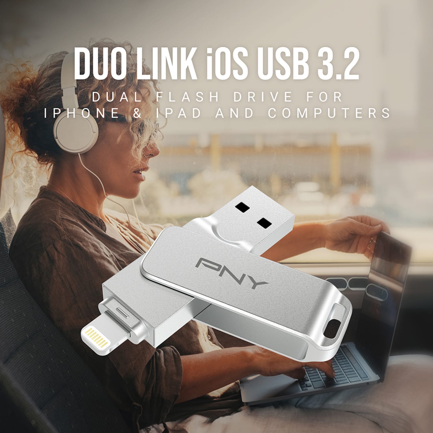 PNY DUO LINK iOS USB 3.2 Dual Flash Drive, 128GB - Image 6