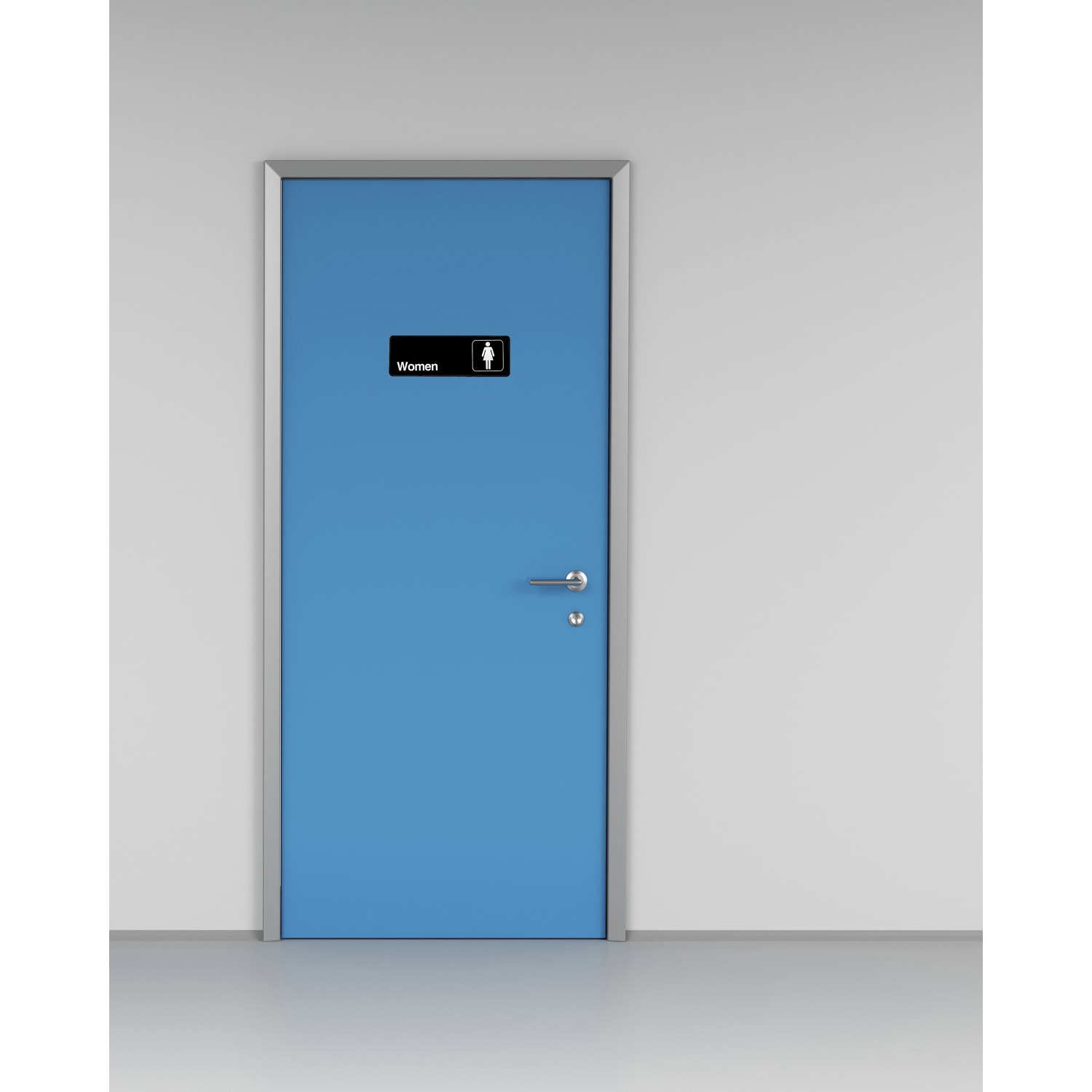 Alpine Womens Restroom Signs, 3in x 9in, Black/White, Pack Of 15 Signs - Image 5