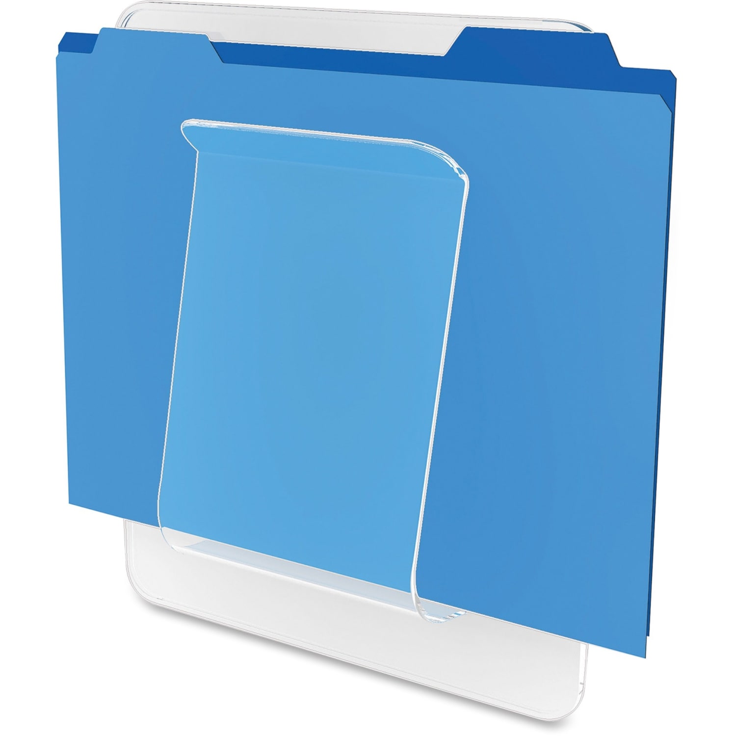 Deflecto Wall Mount File And Chart Holder, 1 Compartment, 10in x 2in x 10 1/2in, Clear - Image 3