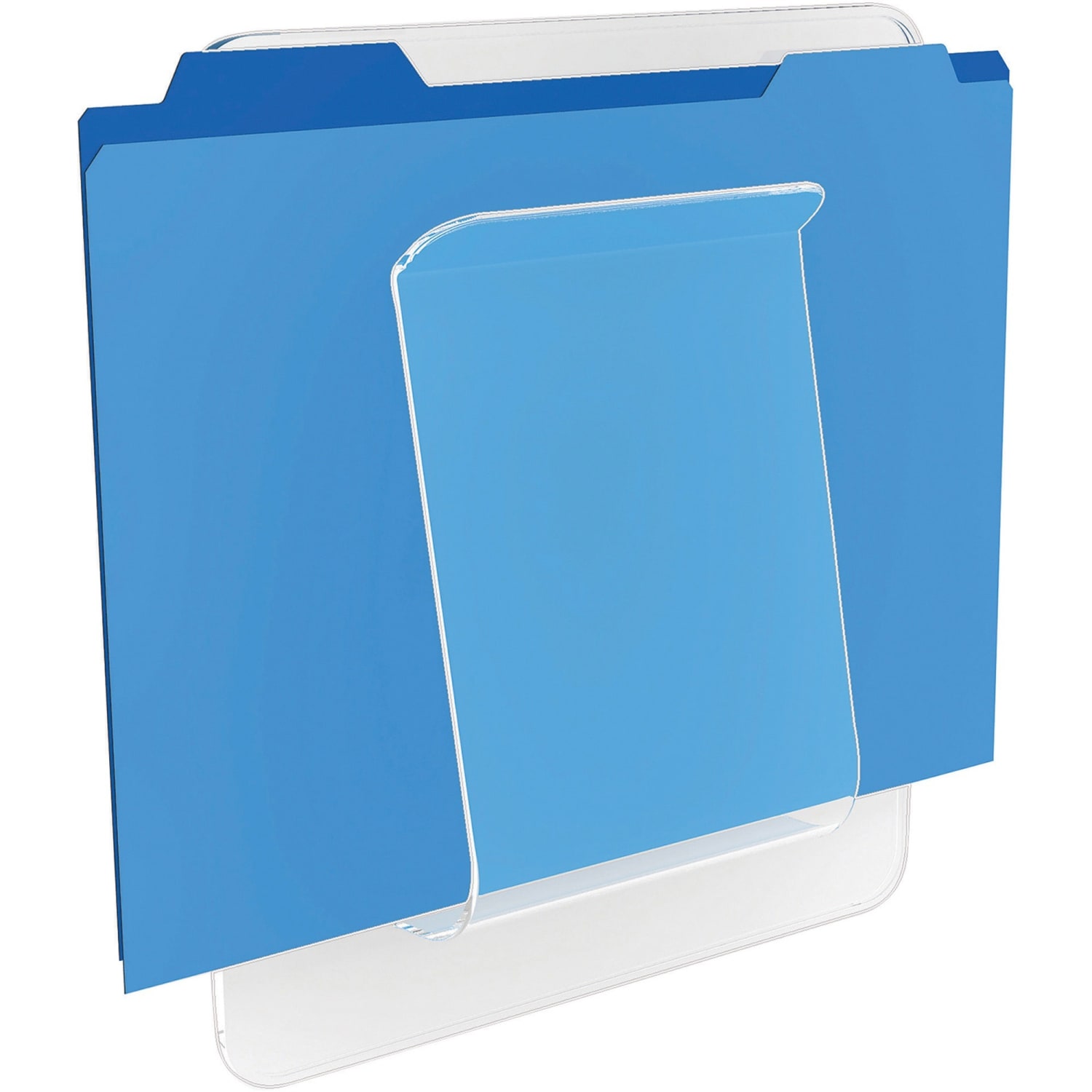 Deflecto Wall Mount File And Chart Holder, 1 Compartment, 10in x 2in x 10 1/2in, Clear - Image 4
