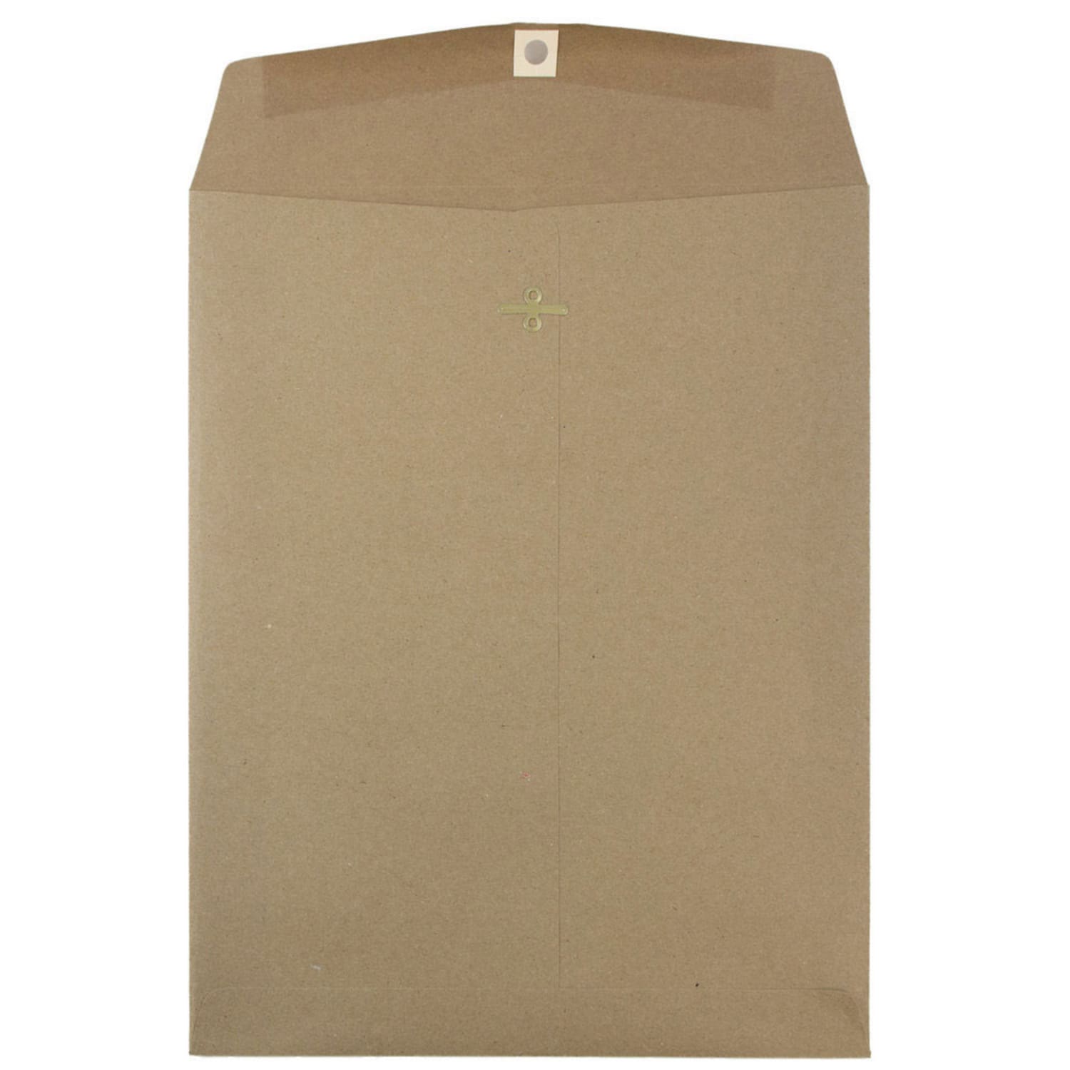 JAM Paper Open-End 10in x 13in Manila Catalog Envelopes, Gummed Closure, Brown Kraft Paper Bag, Pack Of 25