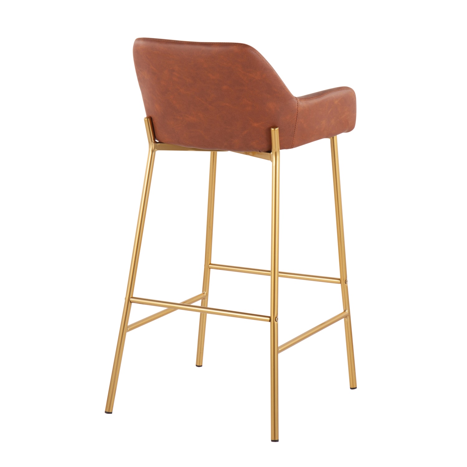 LumiSource Daniella Counter Stools, Camel/Gold, Set Of 2 Stools - Image 6