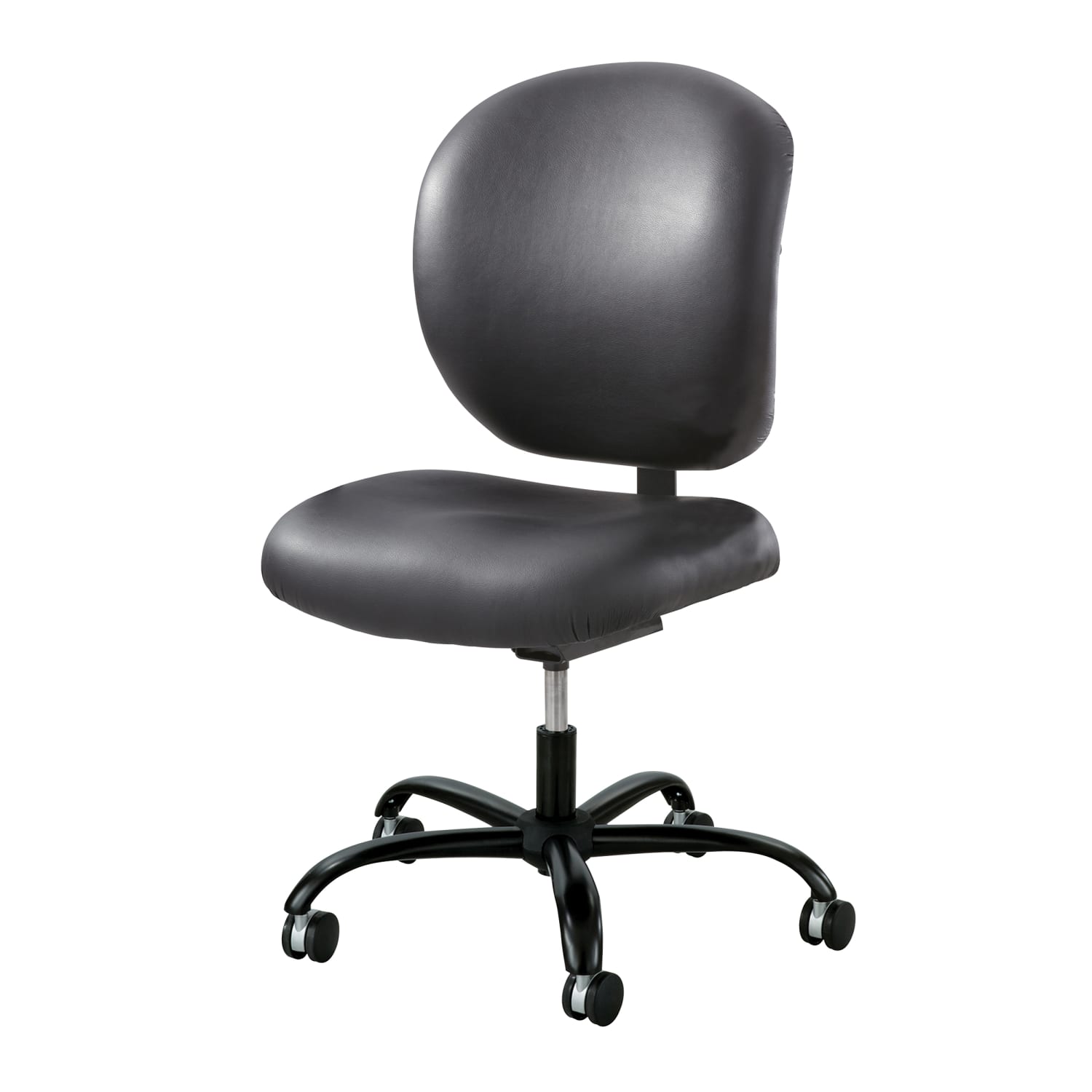 Safco Alday 247 Task Chair Faux Leather Black PopularChairscom