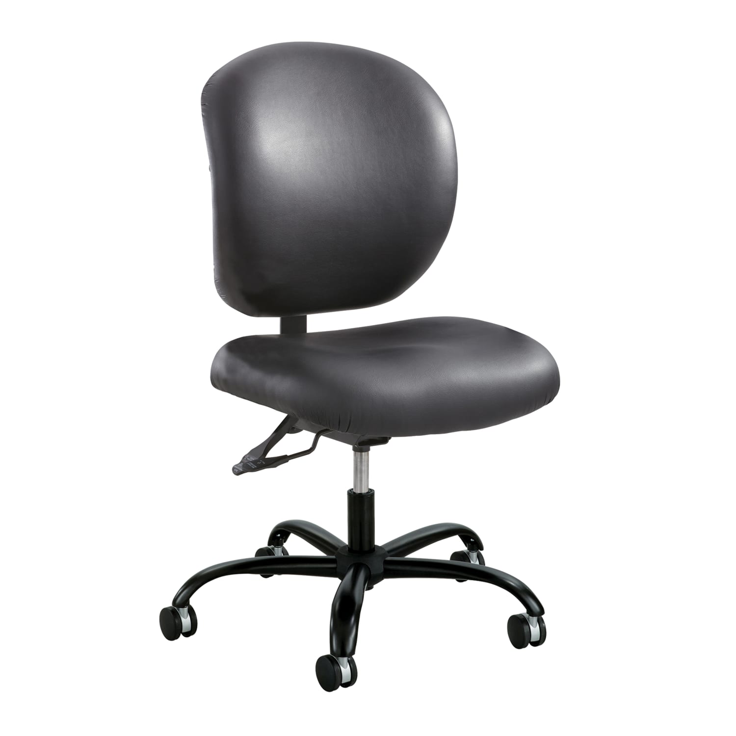 Safco Alday 247 Task Chair Faux Leather Black PopularChairscom