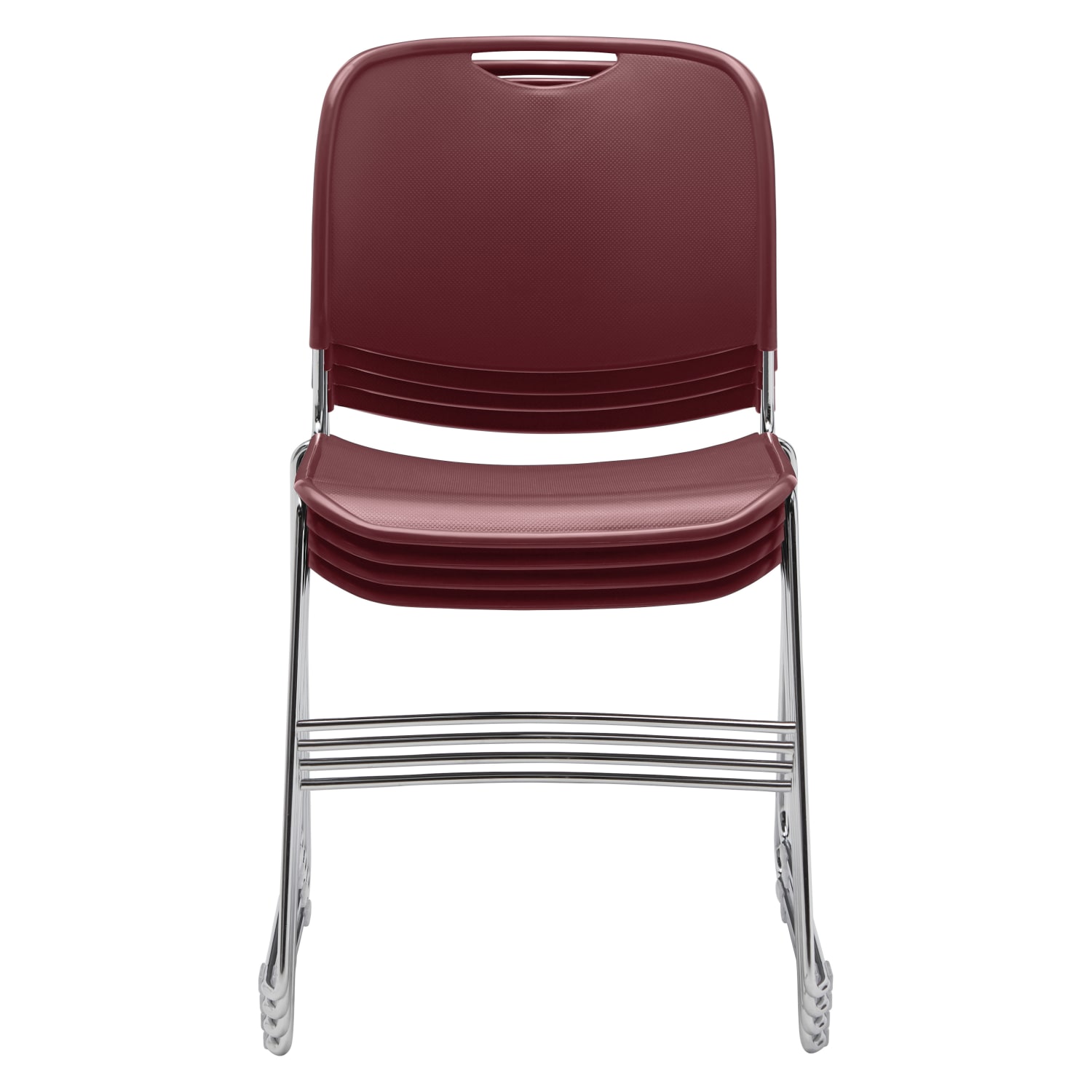 National Public Seating 8500 UltraCompact Plastic Stack Chairs WineChrome Set Of 4 Chairs PopularChairscom National Public Seating 8500 Ultra Compact Plastic Stack Chairs WineChrome Set Of 4 Chairs PopularChairscom