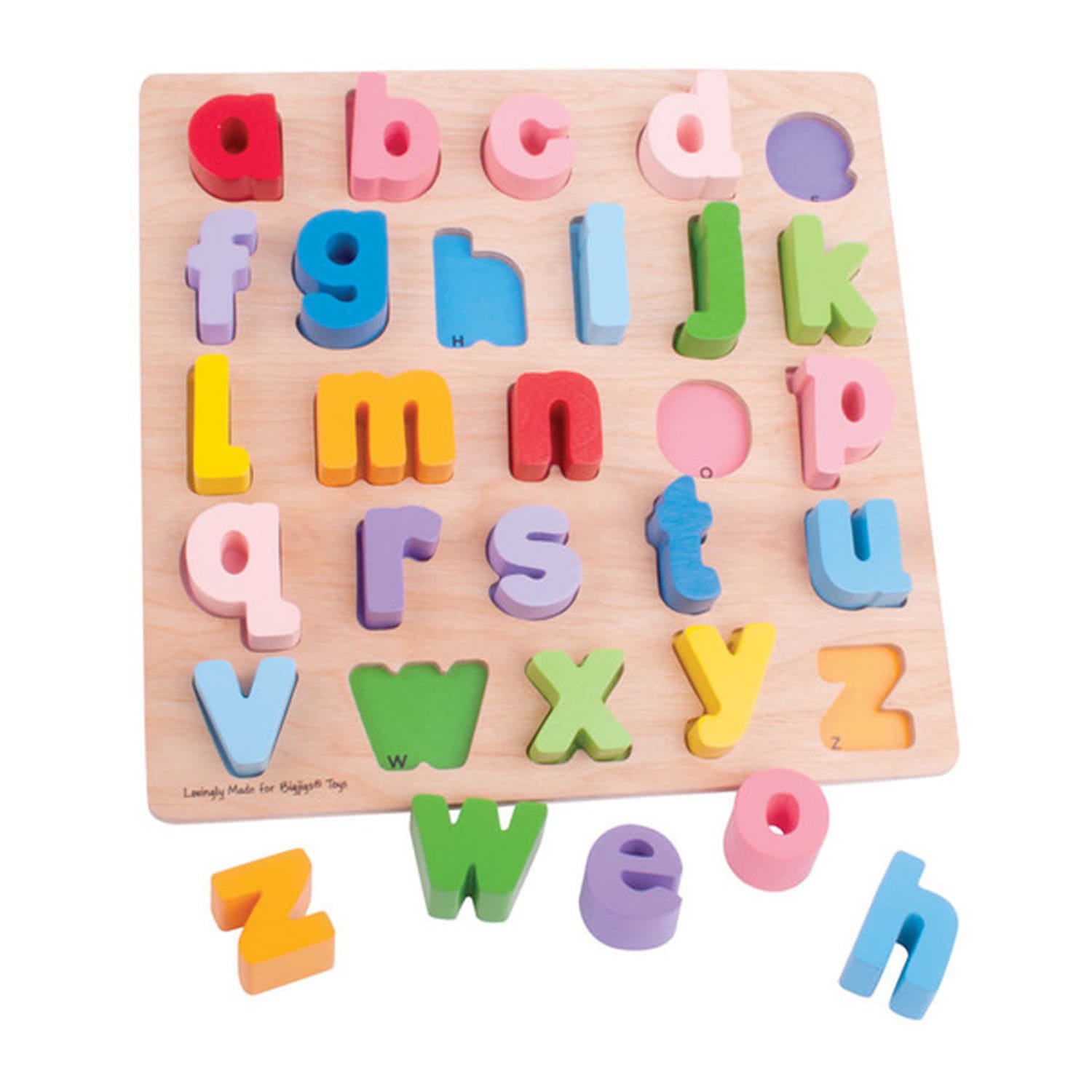 Bigjigs Toys Ltd. Chunky Alphabet Puzzle, 1-1/2inH x 11inW x 11inD, Lowercase, Grade Pre-K To 1 - Image 3