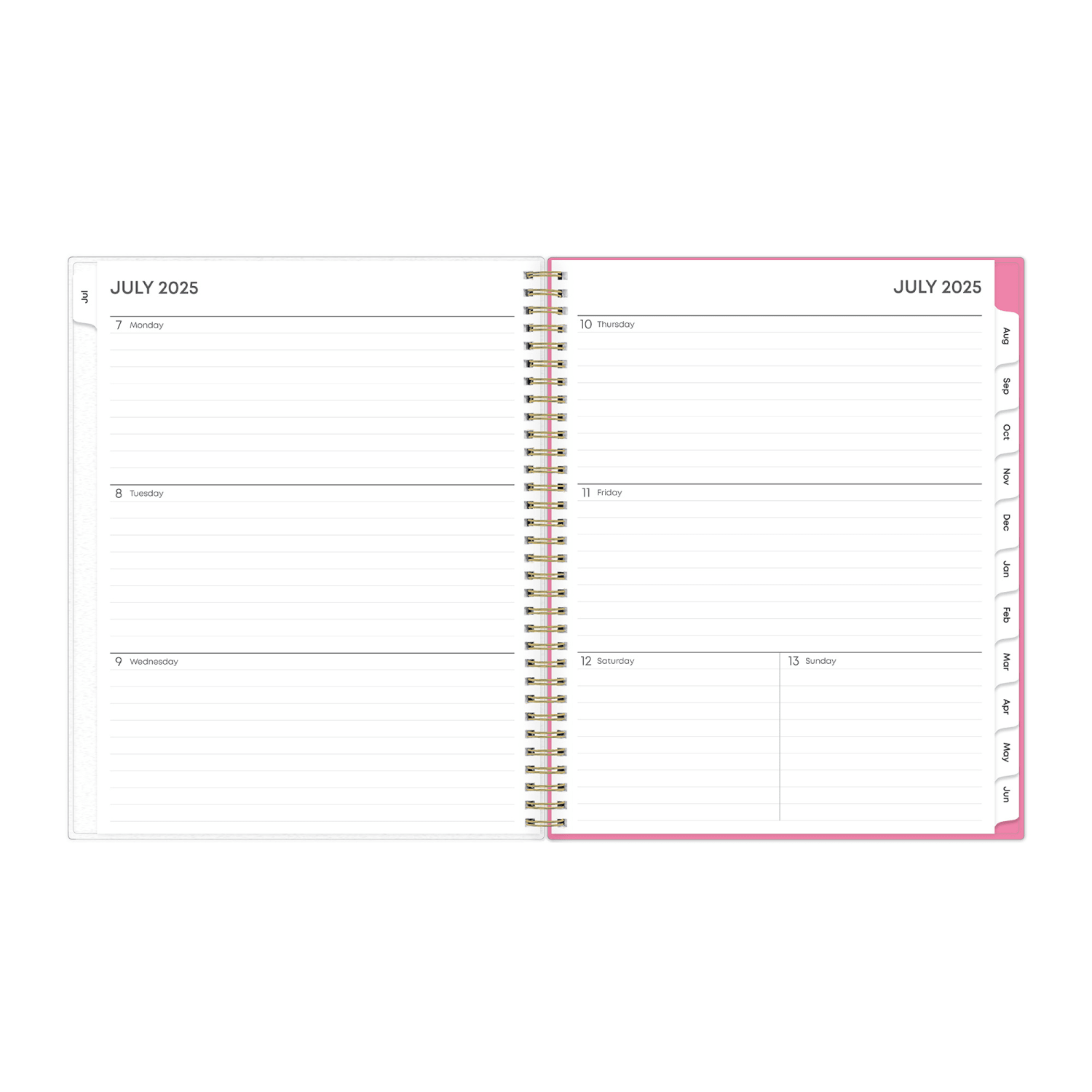 2025-2026 Blue Sky Roosevelt Pink Frost Weekly/Monthly Academic Planning Calendar, 8-1/2in x 11in, July 2025 to June 2026, 128691-A - Image 3