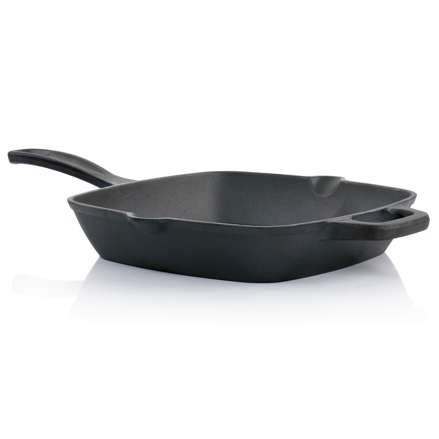 Oster Castaway Square Cast Iron Grill Pan, 10in, Black - Image 3