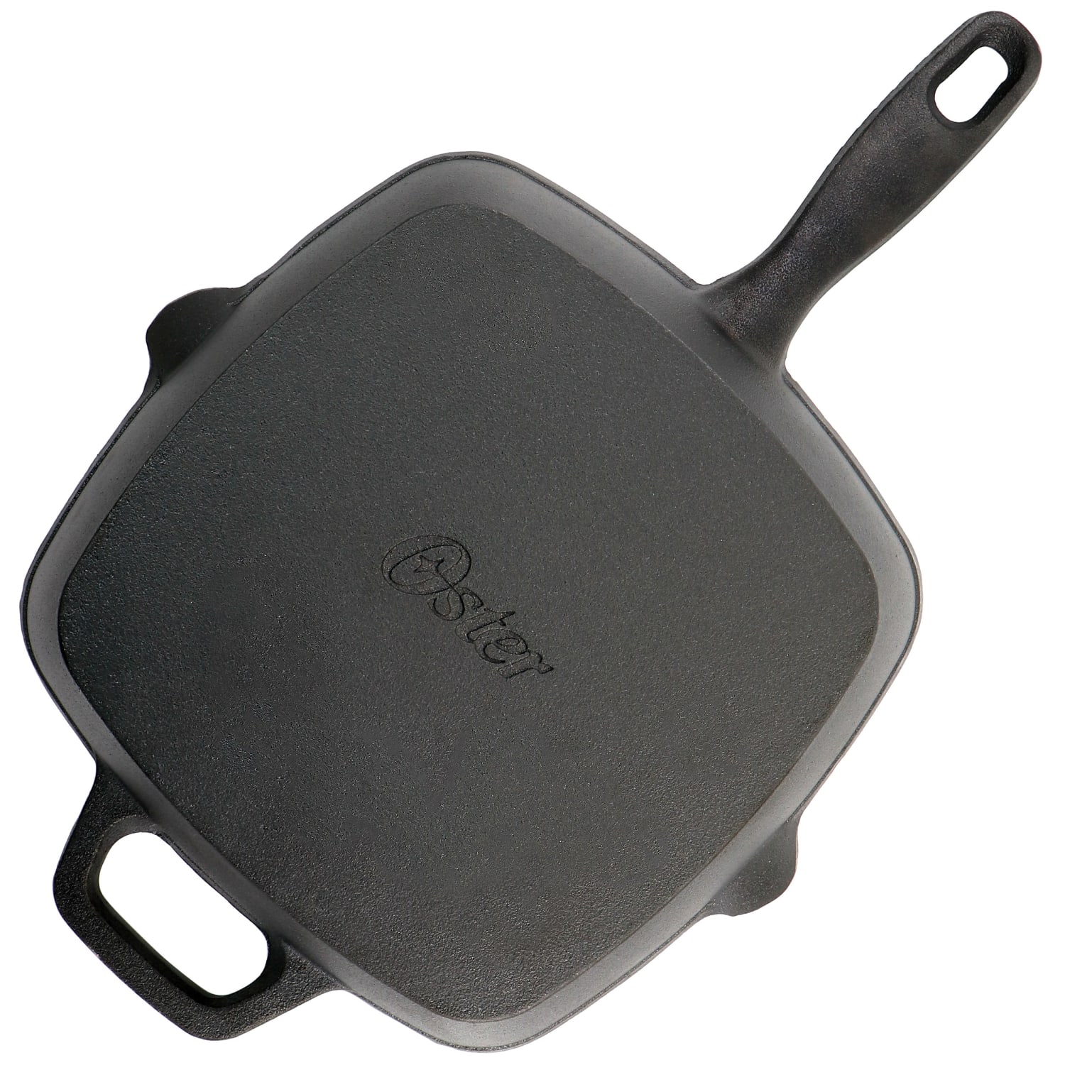 Oster Castaway Square Cast Iron Grill Pan, 10in, Black - Image 5