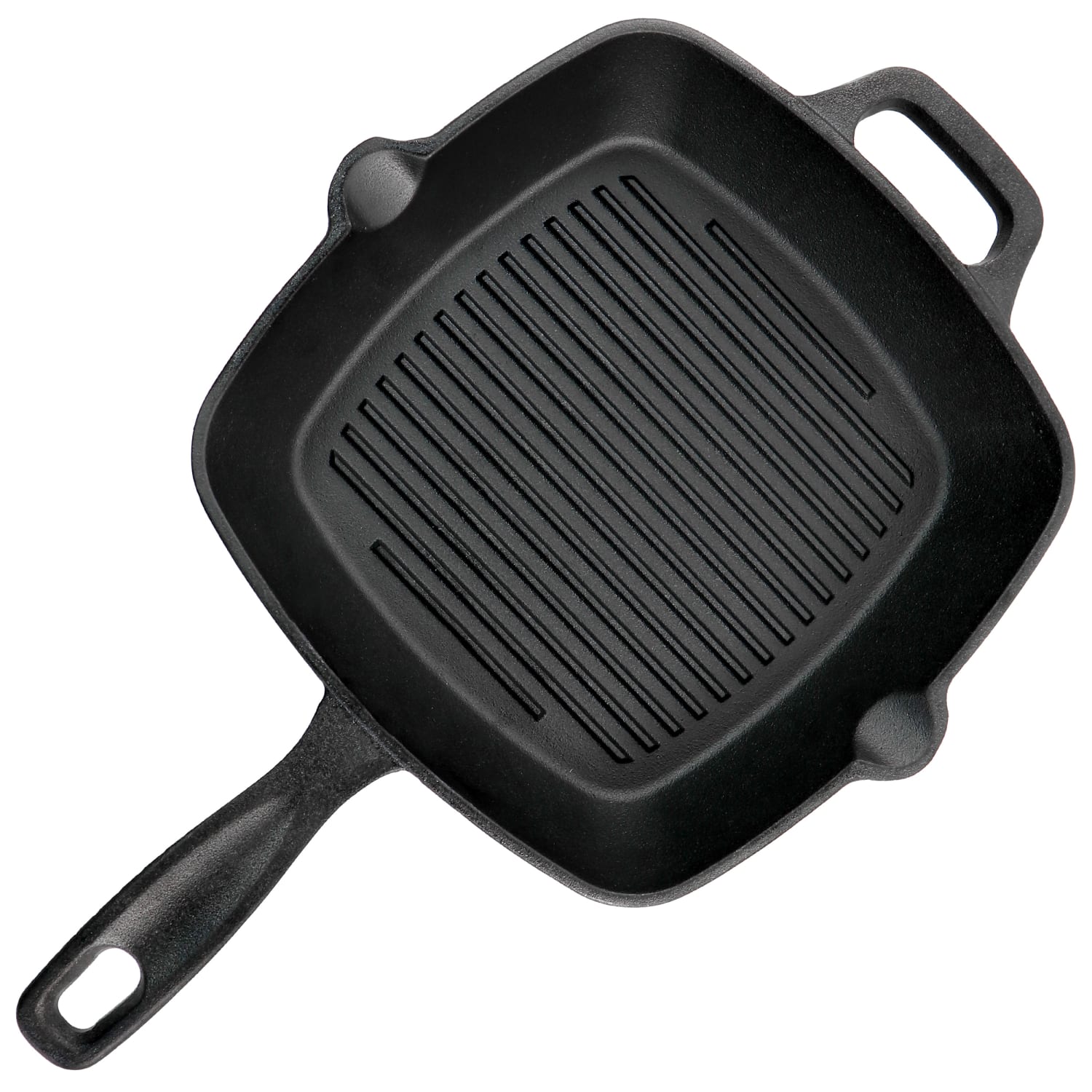 Oster Castaway Square Cast Iron Grill Pan, 10in, Black - Image 6