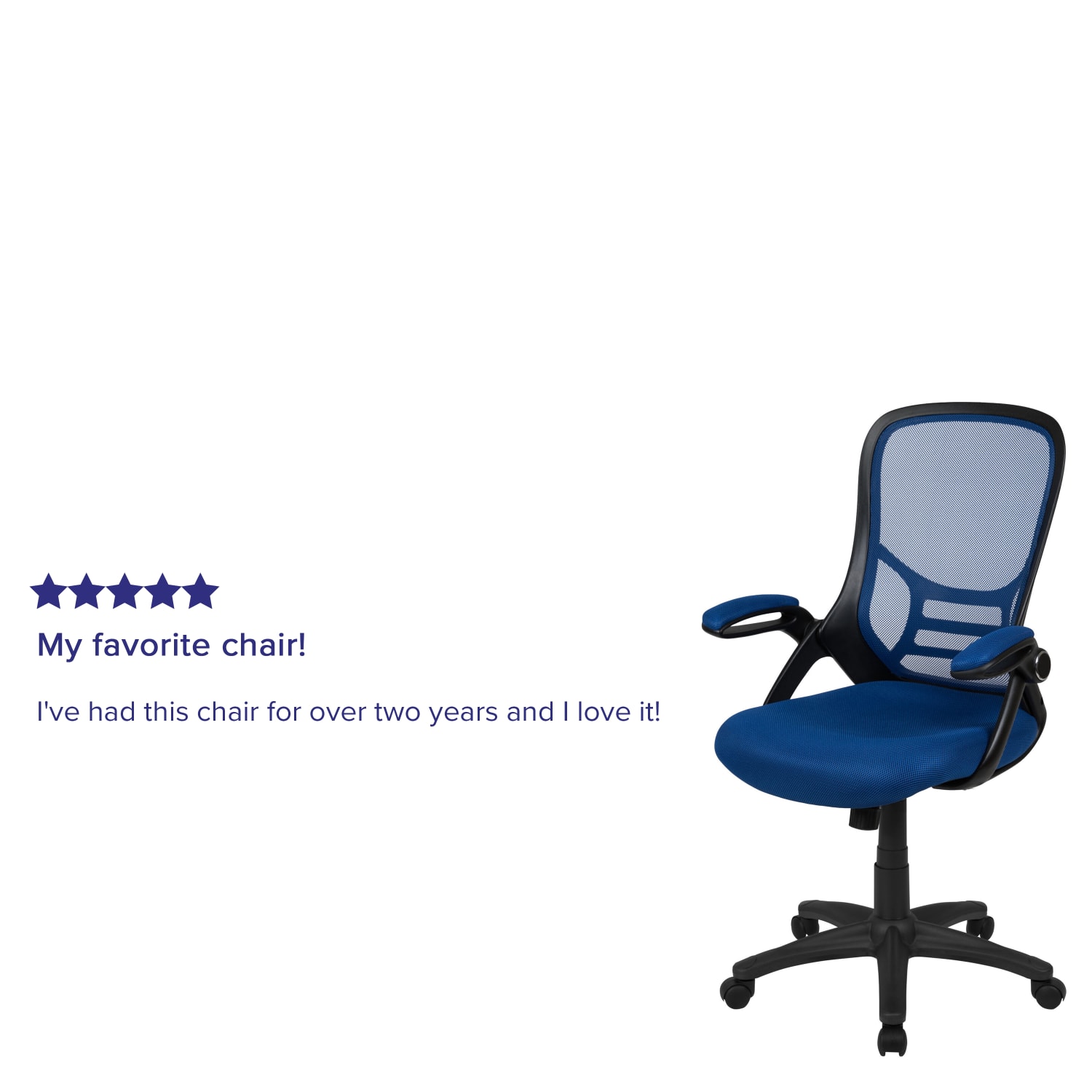 Flash Furniture Porter Ergonomic Mesh High Back Office Chair Blue PopularChairscom