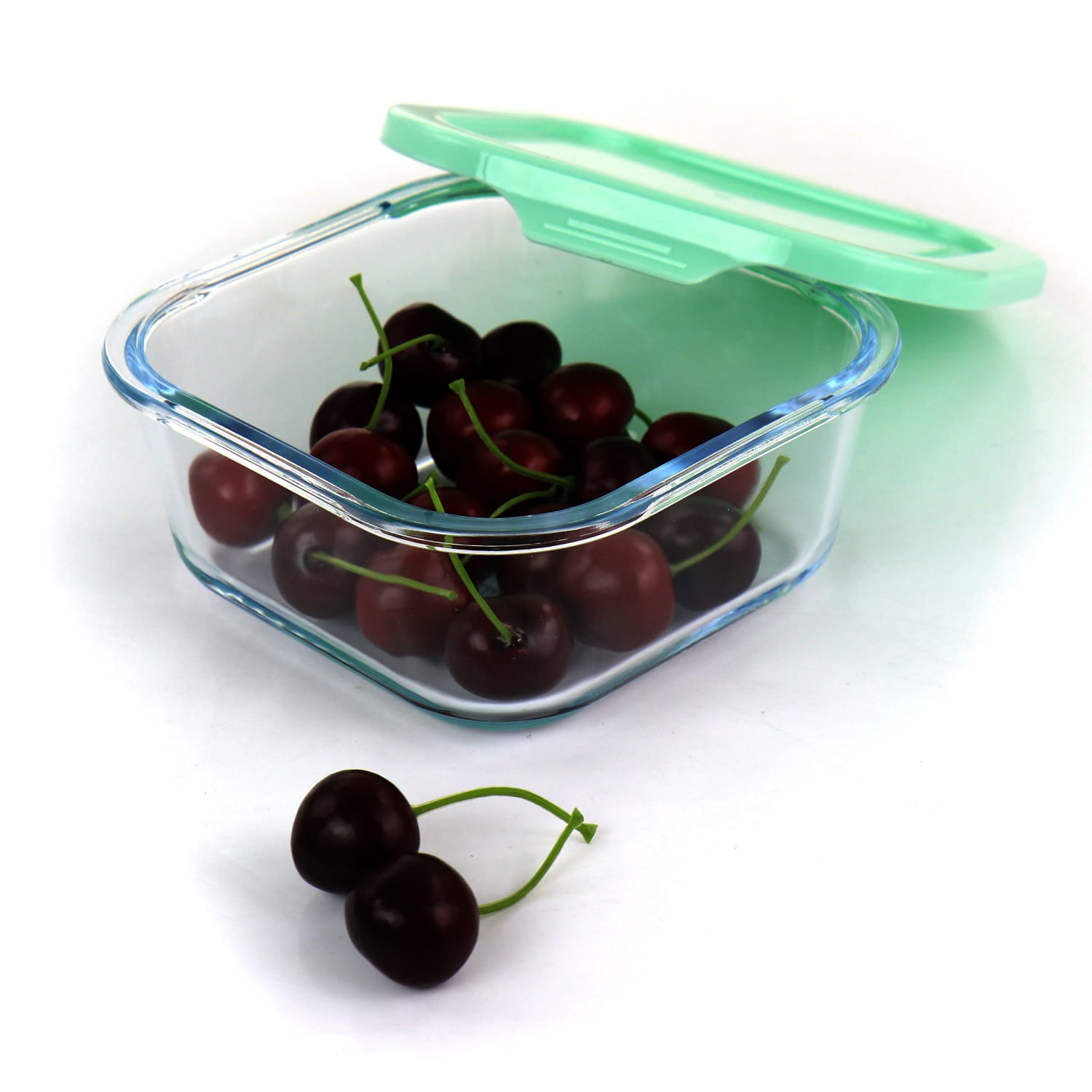 Martha Stewart Glass Container With Lid, 2-1/2inH x 6-1/4inW x 6-3/4inD, Mint - Image 6