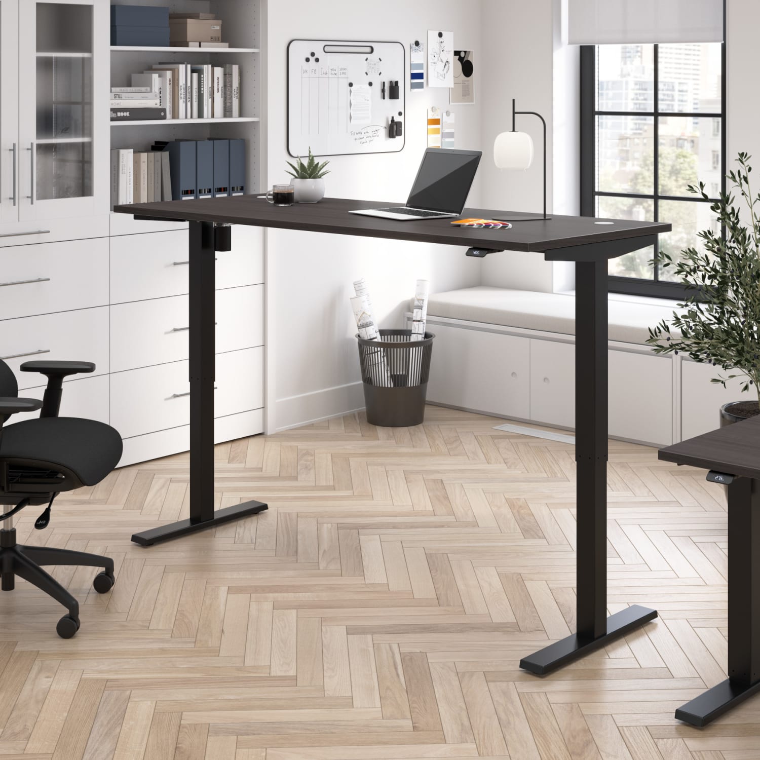 Bush Business Furniture Move 40 Series Electric 72inW x 30inD Electric Height-Adjustable Standing Desk, Storm Gray/Black, Standard Delivery - Image 3