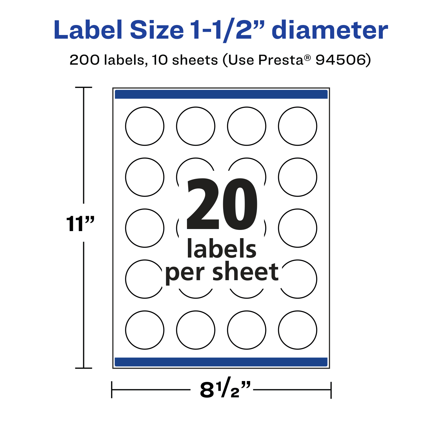 Avery Waterproof Permanent Labels With Sure Feed, 94506-WMF10, Round, 1-1/2in Diameter, White, Pack Of 200 - Image 6