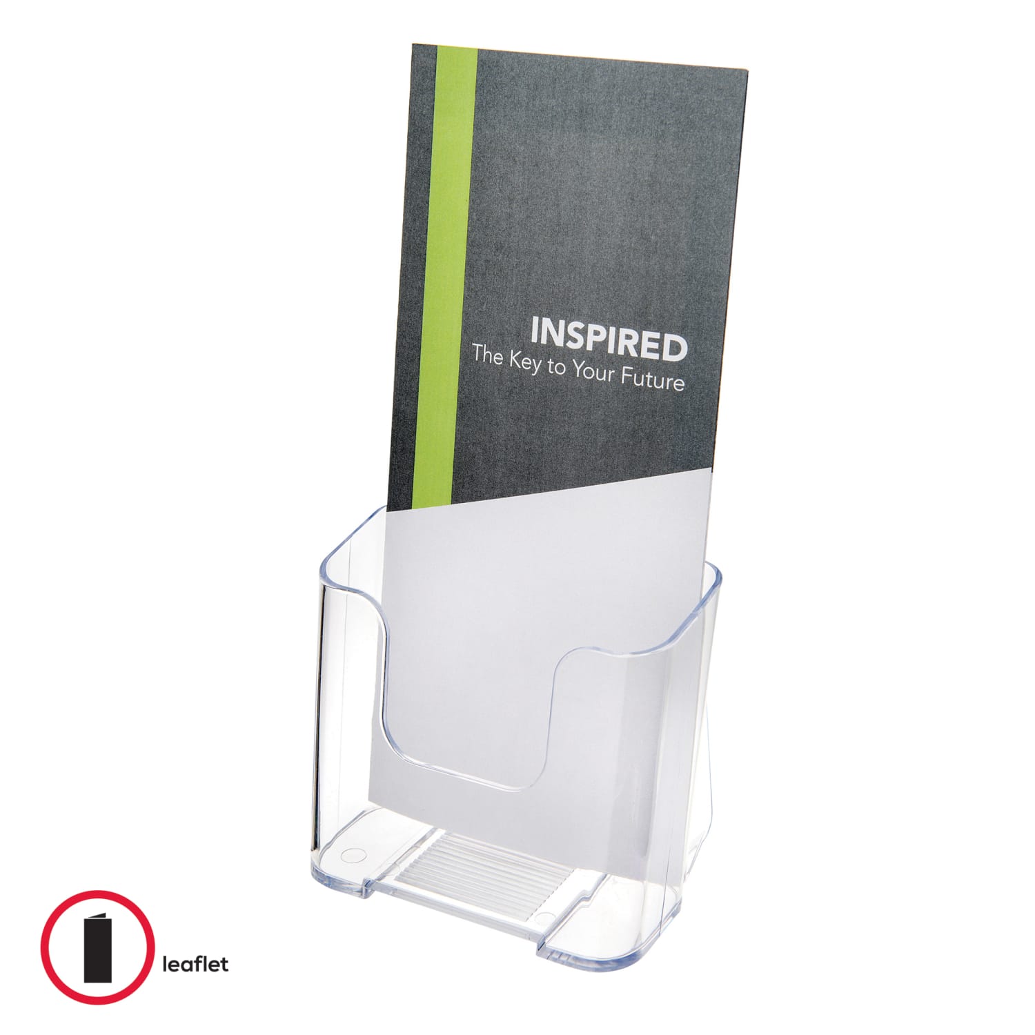 Deflecto Literature DocuHolder, Brochure/Leaflet Size, 7 3/4inH x 4 1/4inW x 3 1/4inD, Clear - Image 3