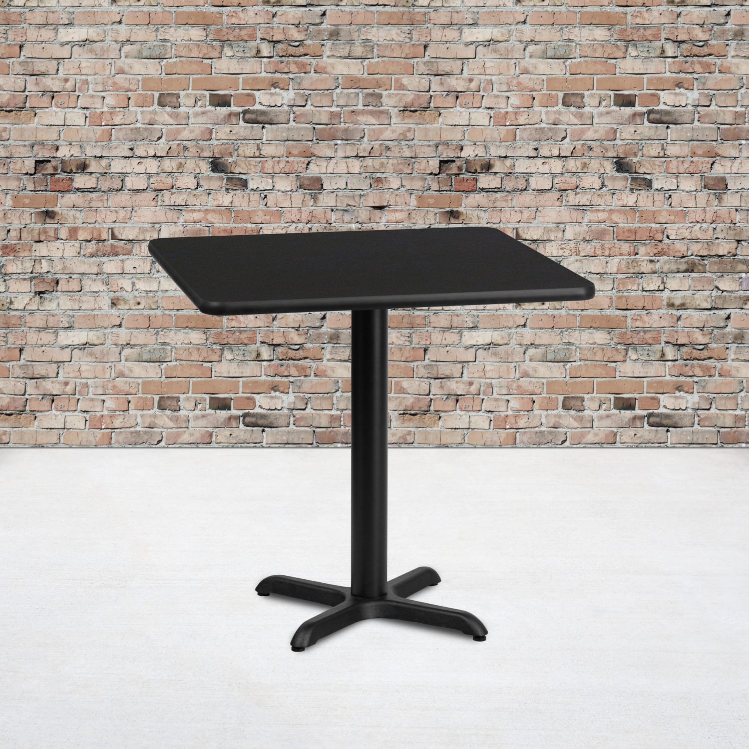 Flash Furniture Square Hospitality Table With X-Style Base, 31-3/16inH x 30inW x 30inD, Black