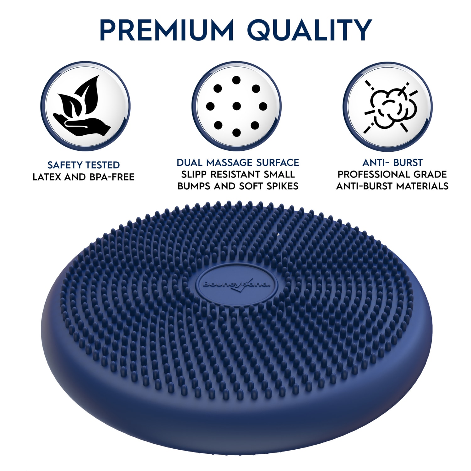 Bouncyband Big Wiggle Seat Sensory Cushion 13in Blue PopularChairscom