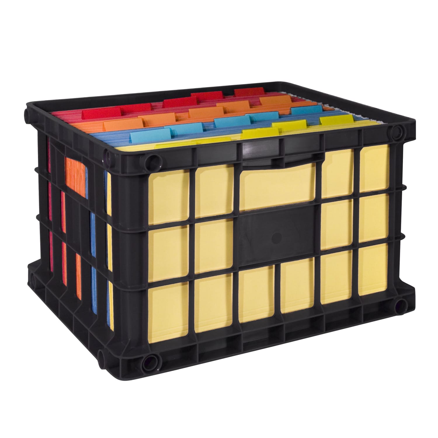 Office Depot Brand Letter/Legal File Crate, Medium Size, Black - Image 3