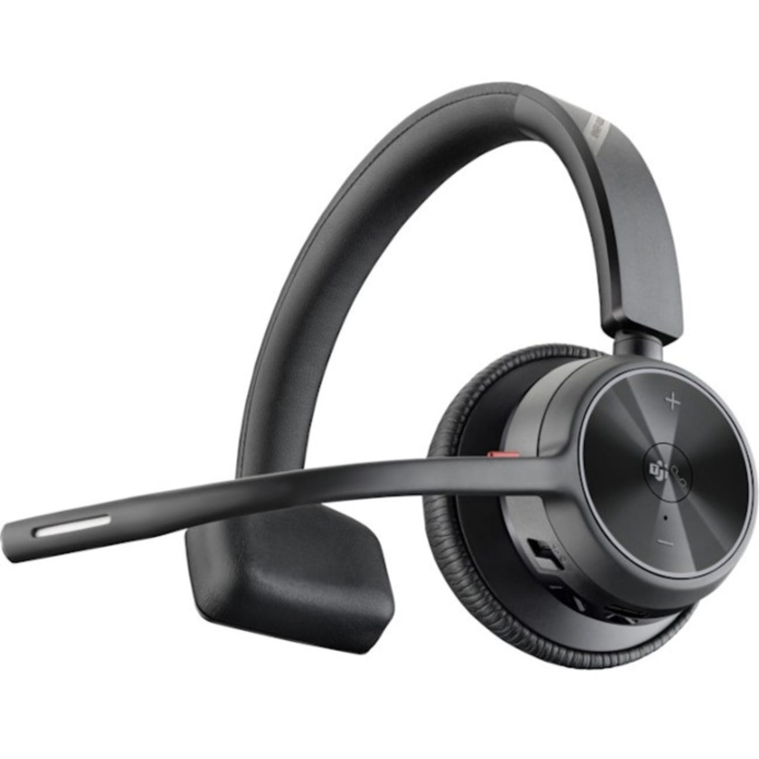 Poly Voyager 4310-M Microsoft Teams Certified Headset With Charge Stand - Stereo, Mono - Wired/Wireless - Bluetooth - 164 ft - 20 Hz - 20 kHz - Over-the-head - Binaural - Ear-cup - 4.92 ft Cable - Electret Condenser, MEMS Technology Microphone - Image 4
