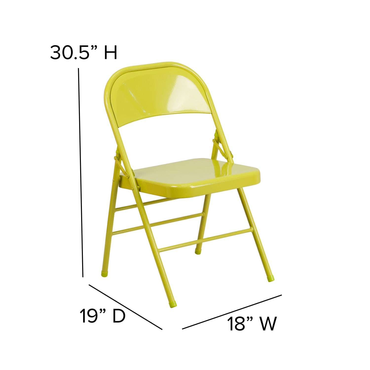 Flash Furniture HERCULES COLORBURST Series TripleBraced DoubleHinged Metal Folding Chairs Twisted Citron Pack Of 2 Chairs PopularChairscom Flash Furniture HERCULES COLORBURST Series Triple Braced Double Hinged Metal Folding Chairs Twisted Citron Pack Of 2 Chairs PopularChairscom