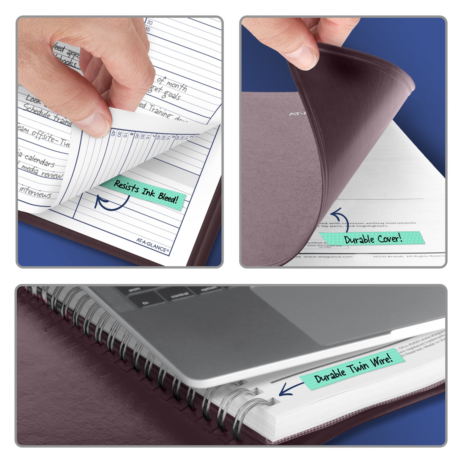 AT-A-GLANCE DayMinder 2027 Weekly Appointment Book Planner, Burgundy, Large, 8in x 11in - Image 5