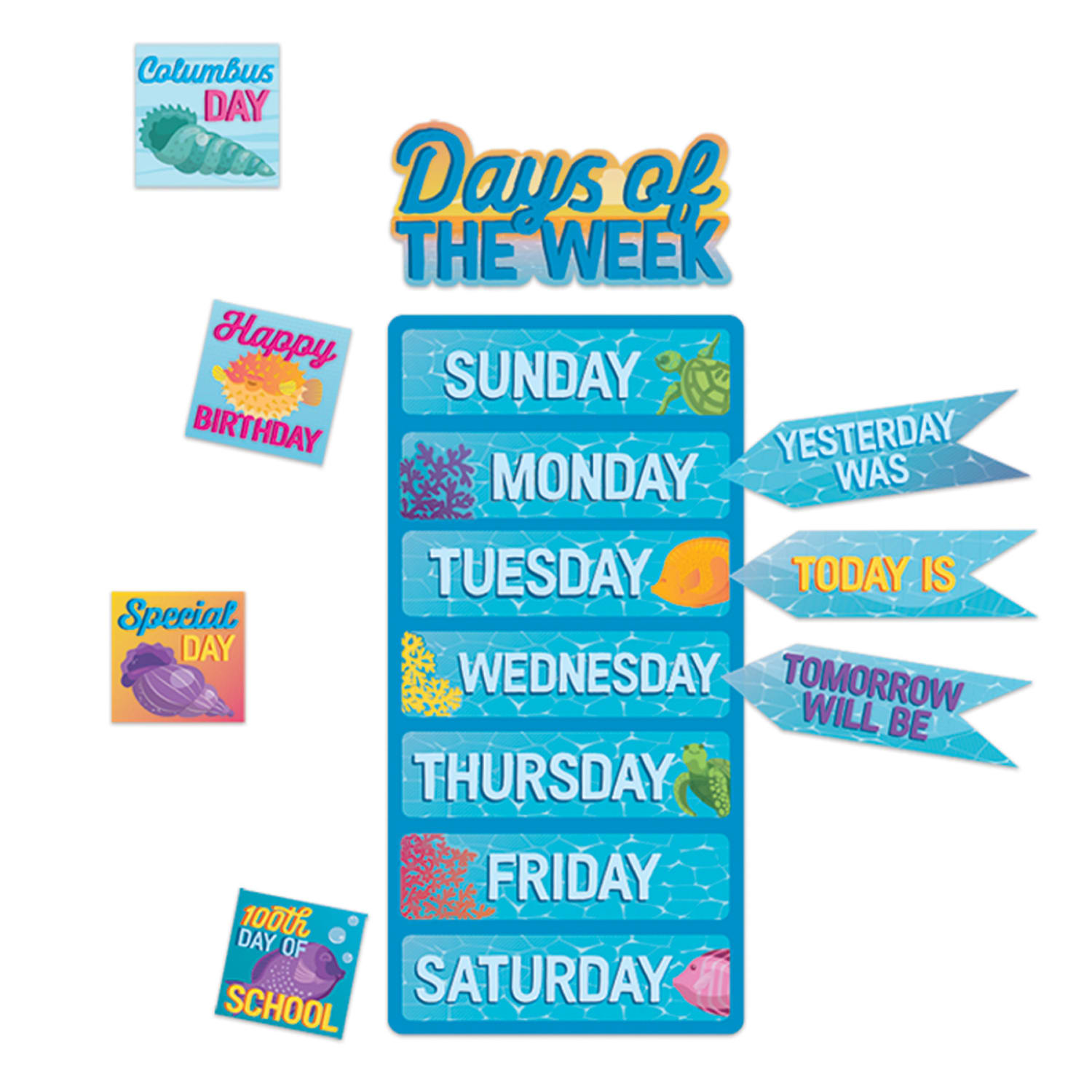 Eureka Seas The Day Calendar Bulletin Board Set, Multicolor - Image 5