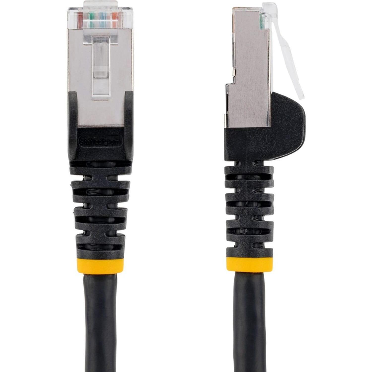StarTech.com 10ft CAT6a Ethernet Cable, Black Low Smoke Zero Halogen (LSZH) 10 GbE 100W PoE S/FTP Snagless RJ-45 Network Patch Cord - 10ft Black Low Smoke Zero Halogen (LSZH) Shielded CAT6A Ethernet Cable - 10GbE Multi Gigabit 1/2.5/5/10Gbps - Image 3