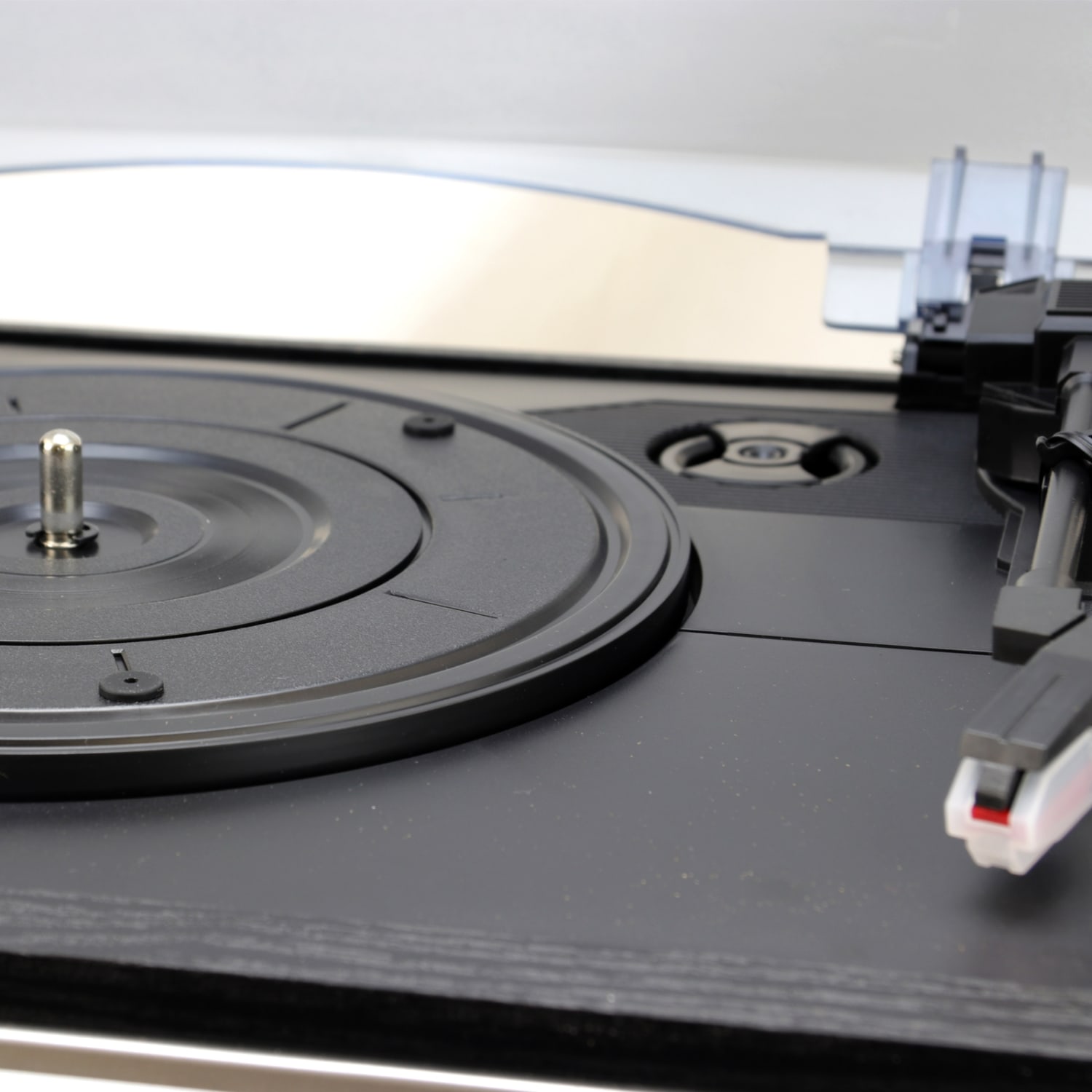 Trexonic 3-Speed Vinyl Turntable Home Stereo System, Silver - Image 5