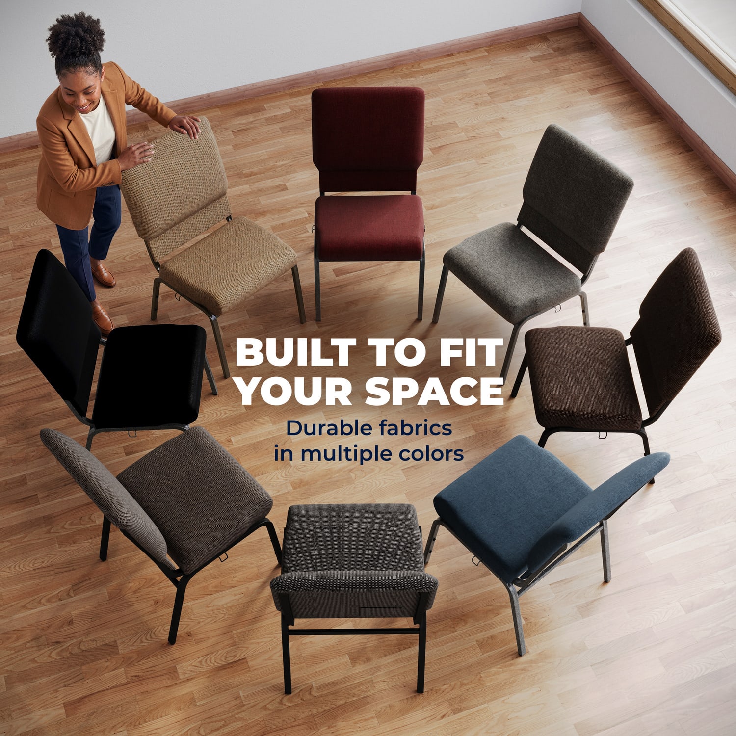 Flash Furniture Advantage Church Chair JuteBlack PopularChairscom