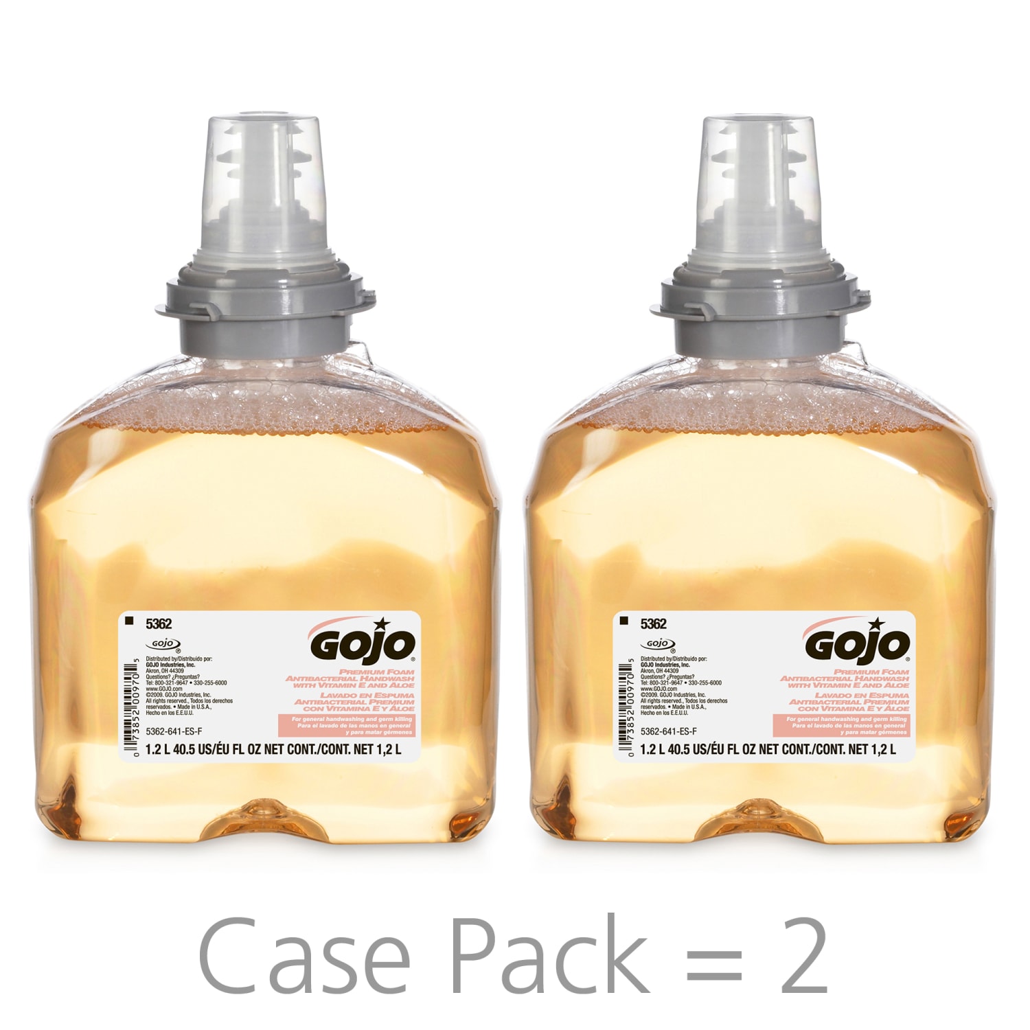 GOJO TFX Touch-Free Antibacterial Foam Hand Soap, Orange Scent, 40.5 Oz, Carton Of 2 Bottles - Image 4
