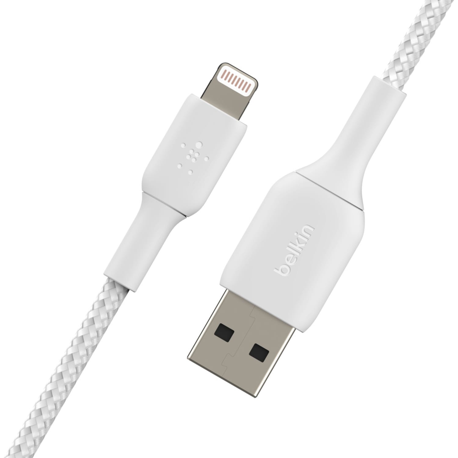 Belkin Lightning-To-USB-A Braided Cable, 3.3 ft/1M White - Image 3