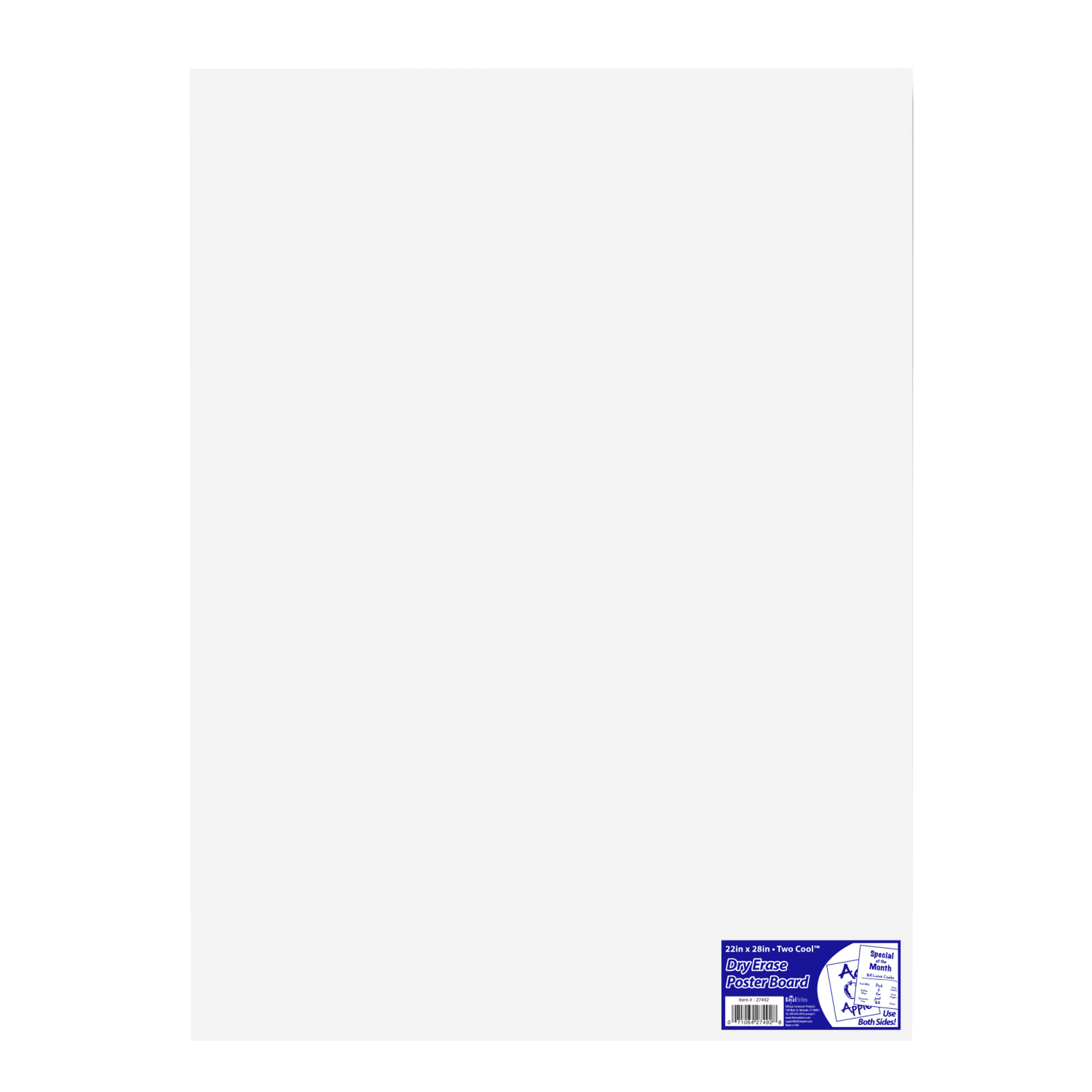 Royal Brites Dual-Sided Dry-Erase Poster Board, 22in x 28in, White - Image 5