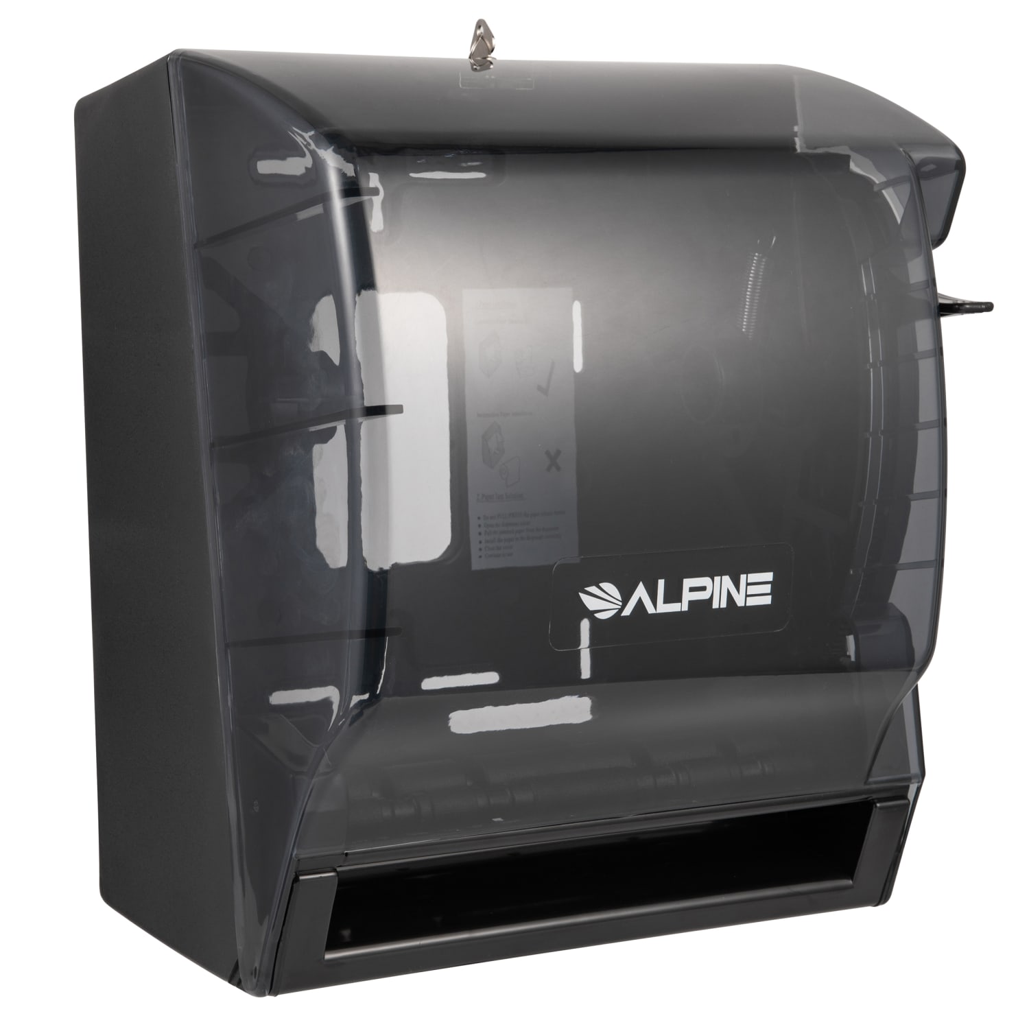 Alpine Economy Paper Towel Roll Dispenser, 13-3/8inH x 9-9/16inW x 10-15/16inD, Black - Image 4