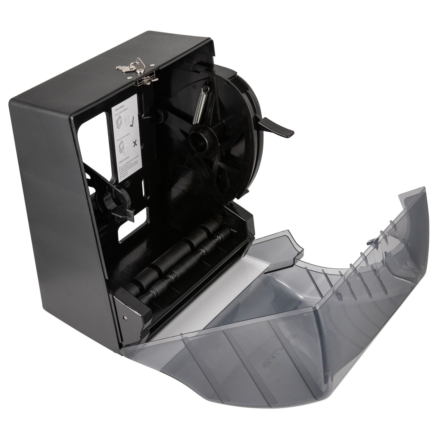 Alpine Economy Paper Towel Roll Dispenser, 13-3/8inH x 9-9/16inW x 10-15/16inD, Black - Image 6