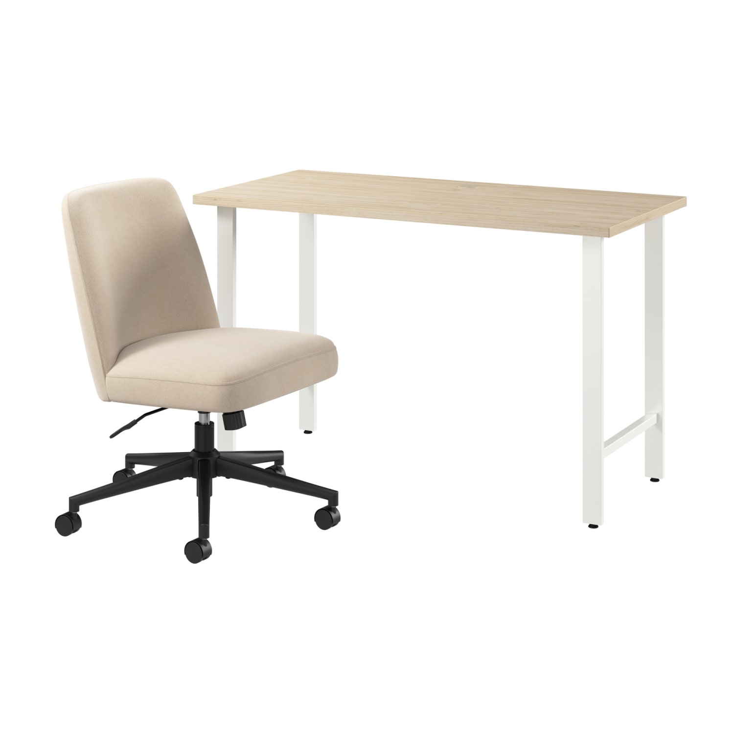 Bush Furniture Hustle 48inW x 24inD Computer Desk and Chair Set, Natural Elm, Standard Delivery Service - Image 5