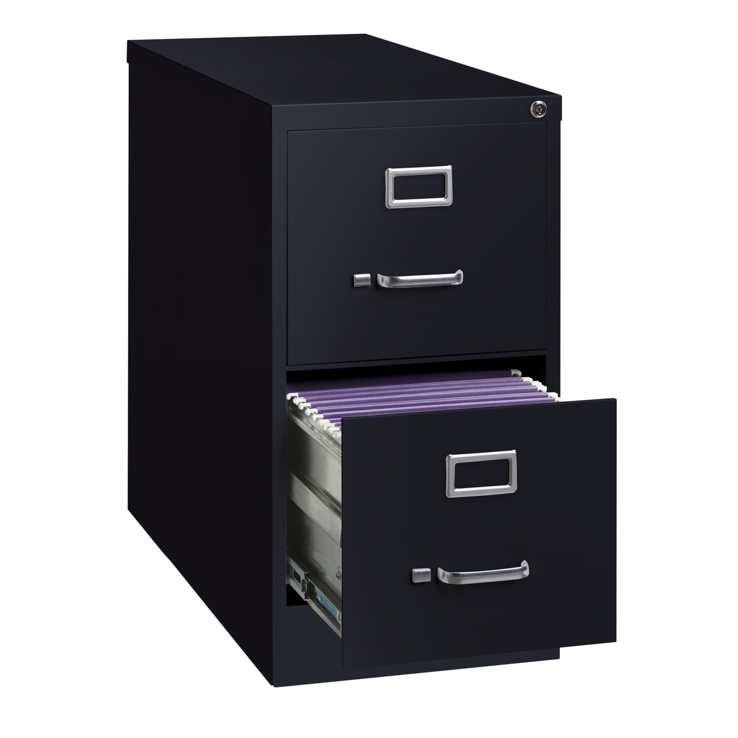 WorkPro 26-1/2inD Vertical 2-Drawer Letter-Size File Cabinet, Black - Image 5