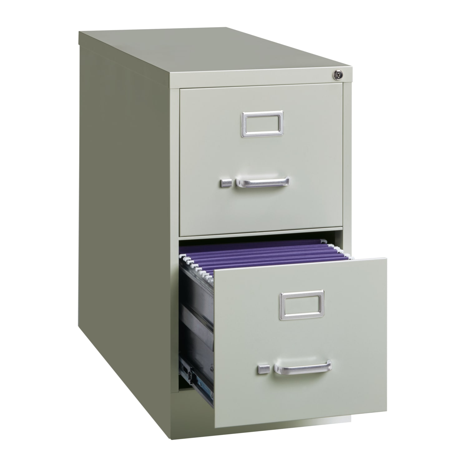 WorkPro 26-1/2inD Vertical 2-Drawer Letter-Size File Cabinet, Light Gray - Image 5