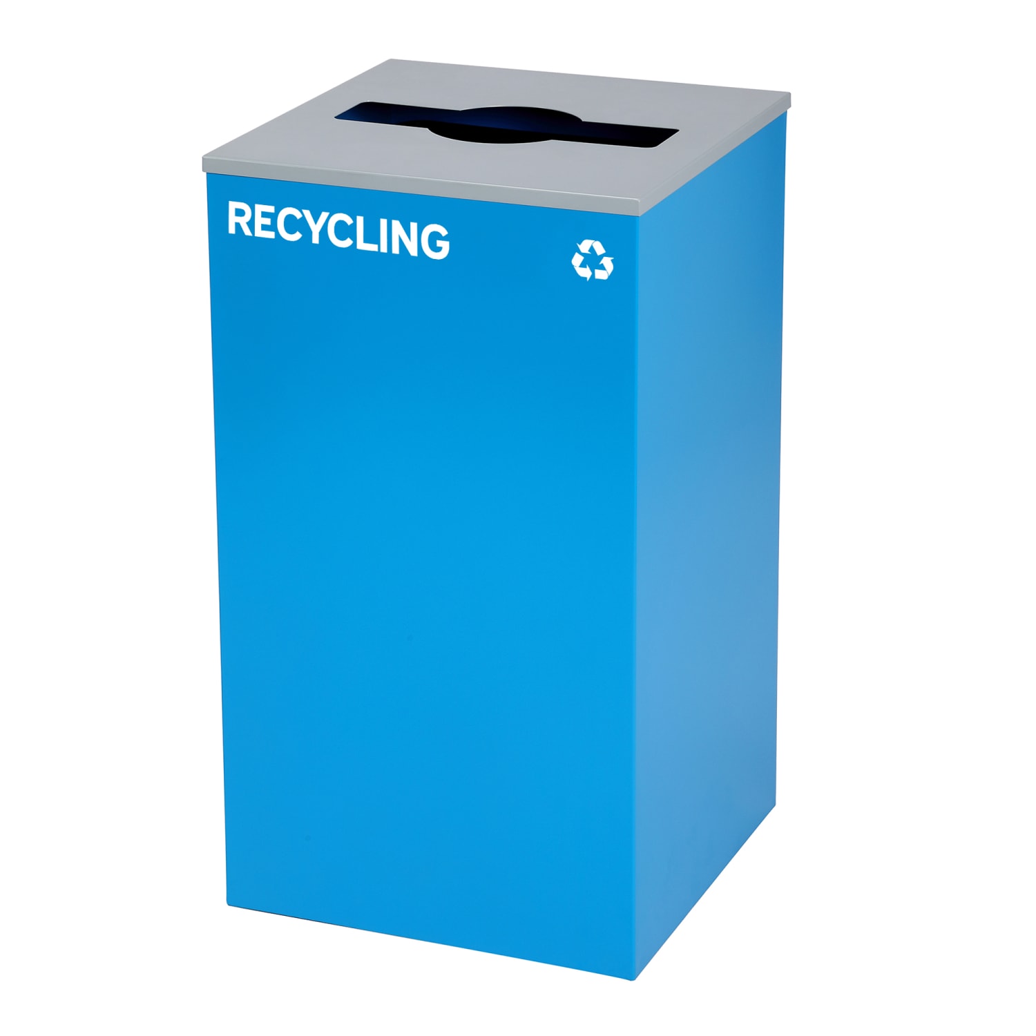 Alpine Industries Stainless-Steel Open Top Mixed Recycling And Trash Can Set With Square And Mixed Lids, 29 Gallons, 30inH x 16-15/16inW x 16-15/16inD, Black/Blue/Green, Set Of 3 Trash Cans - Image 6
