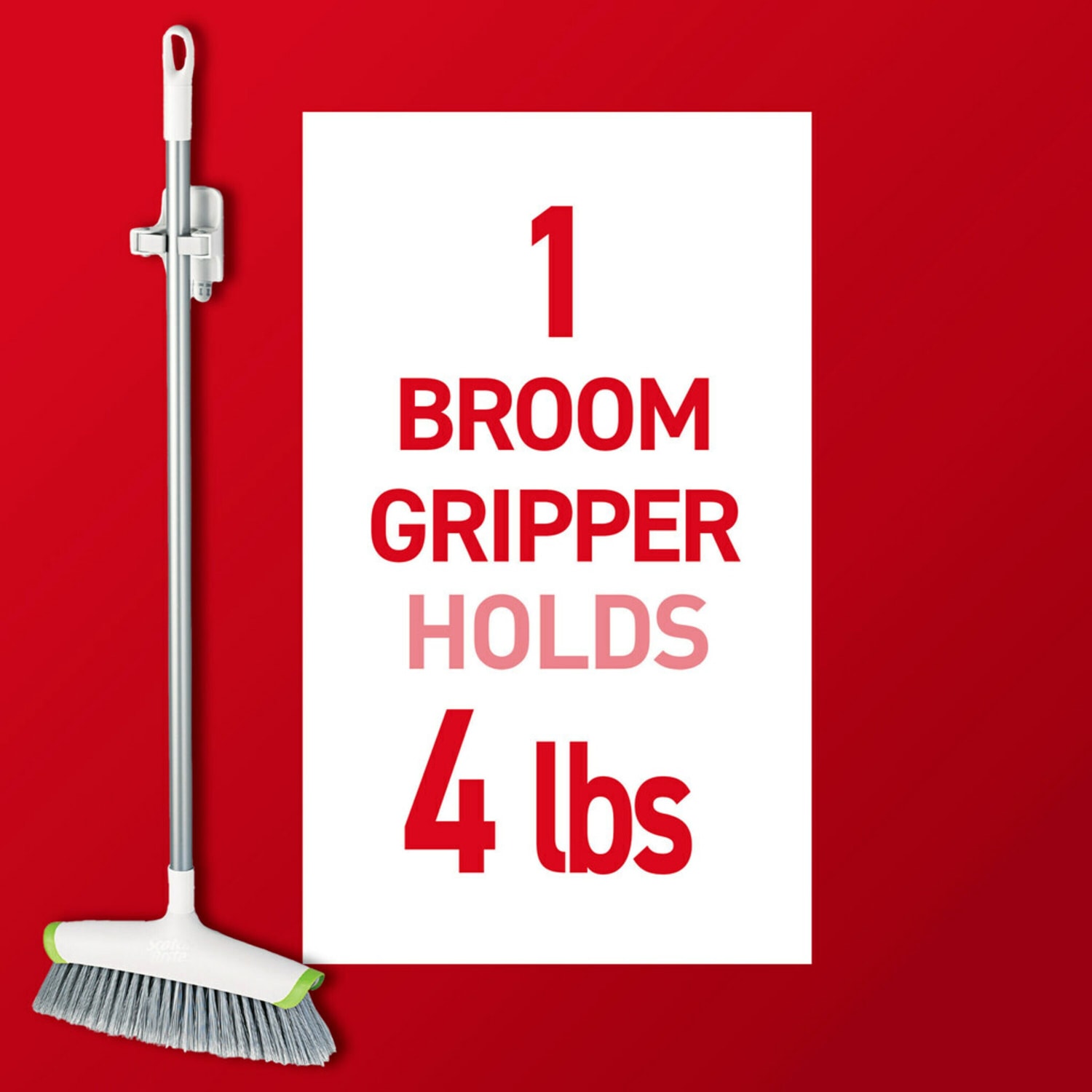 Command Broom Gripper, 2 Broom Gripper Hooks, 4 White Adhesive Strips, Damage Free Hanging Picture Hangers, No Tools Wall Hanging Strips For Living Spaces - Image 5
