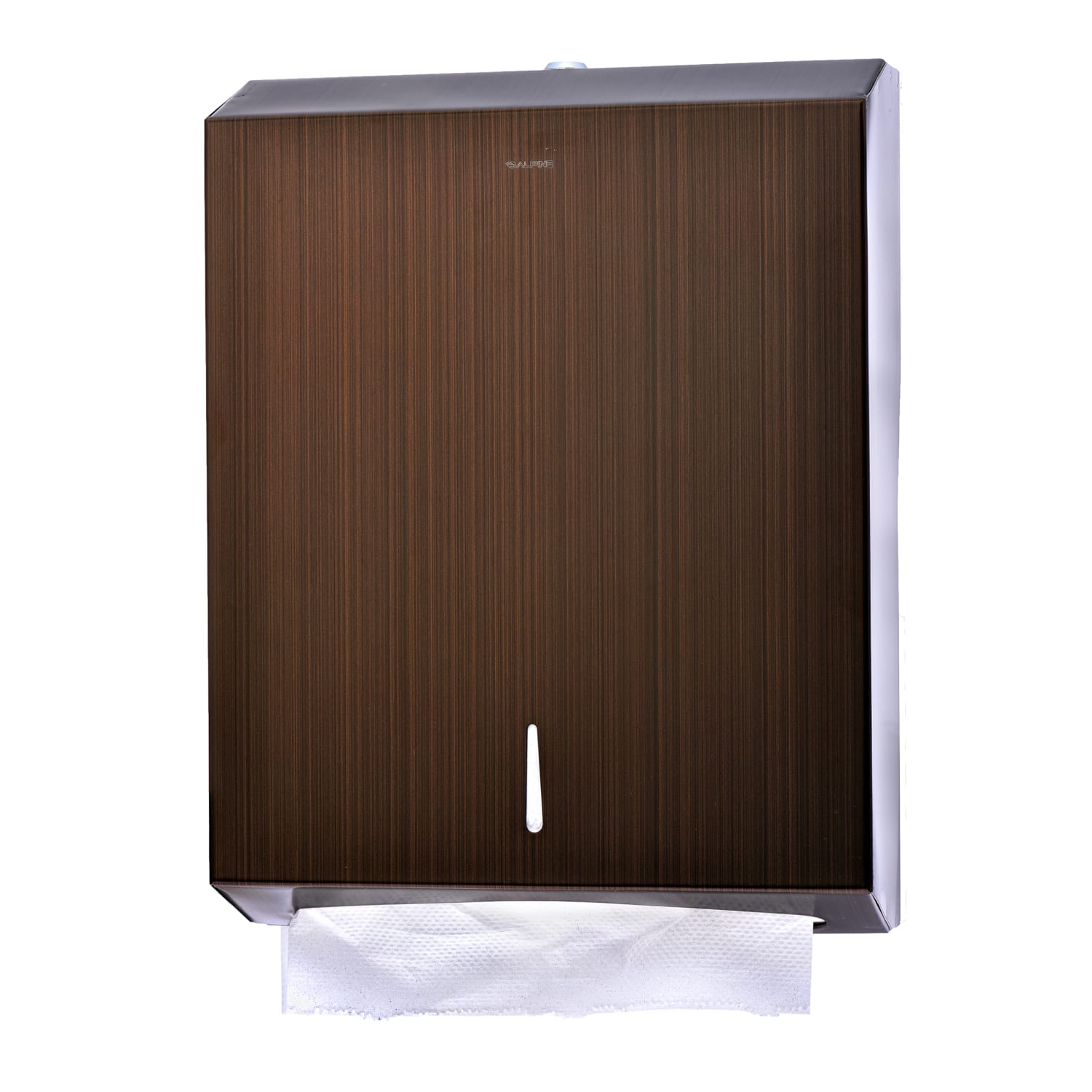Alpine Industries Stainless Steel Brushed C-Fold/Multi-Fold Paper Towel Dispensers, Brown, Pack Of 2 Dispensers - Image 3