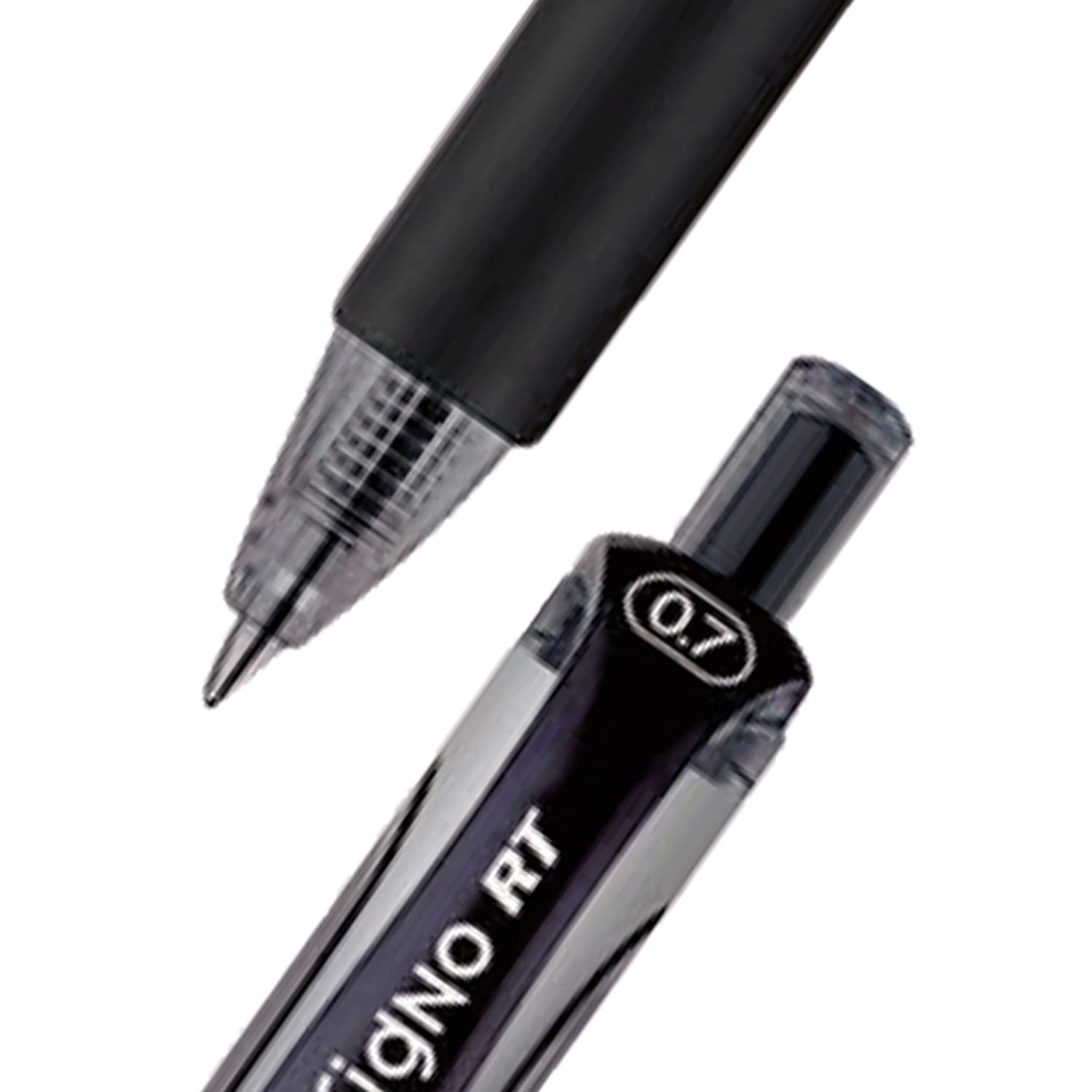 uni-ball Signo Gel RT Retractable Pens, Medium Point, 0.7 mm, Silver Barrel, Black Ink, Pack Of 12 Pens - Image 3