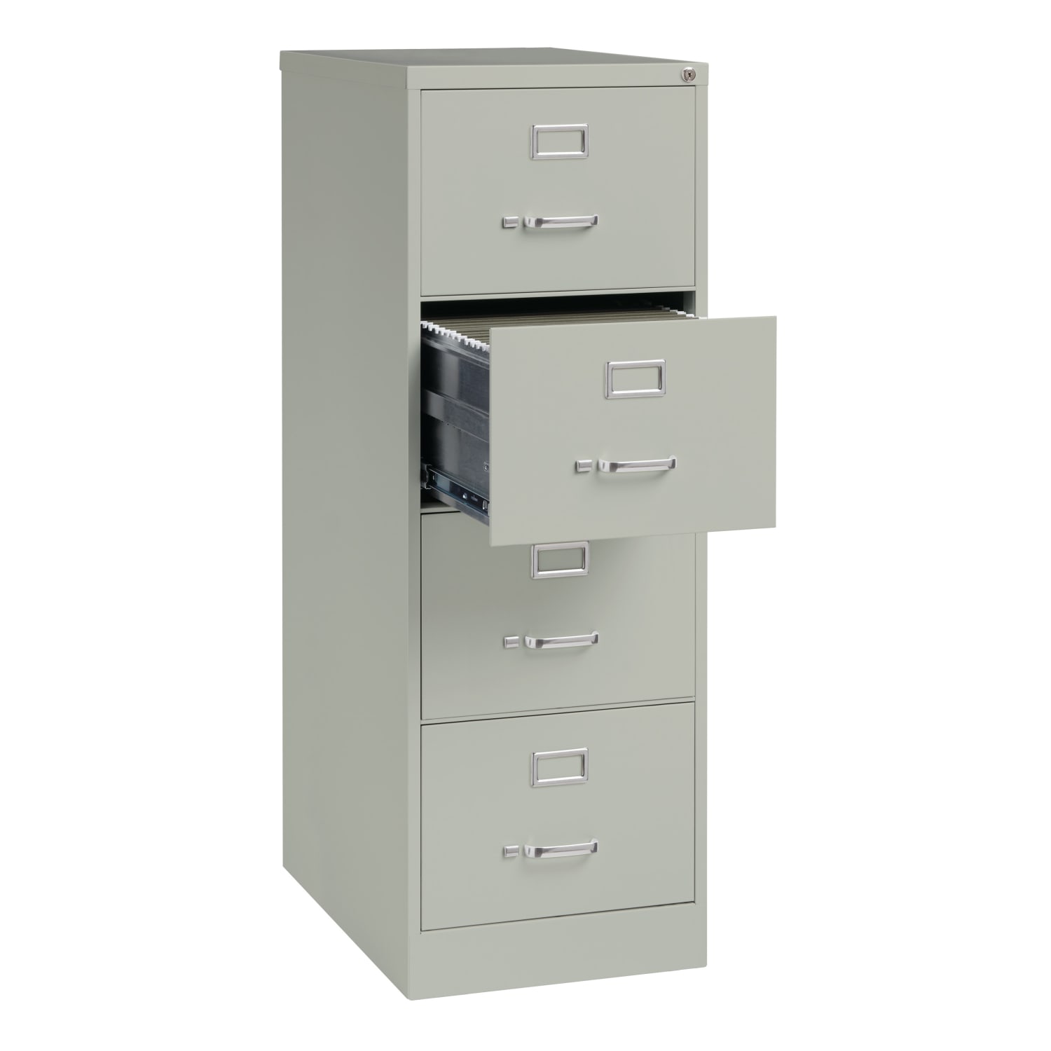 WorkPro 26-1/2inD Vertical 4-Drawer Legal-Size File Cabinet, Light Gray - Image 5