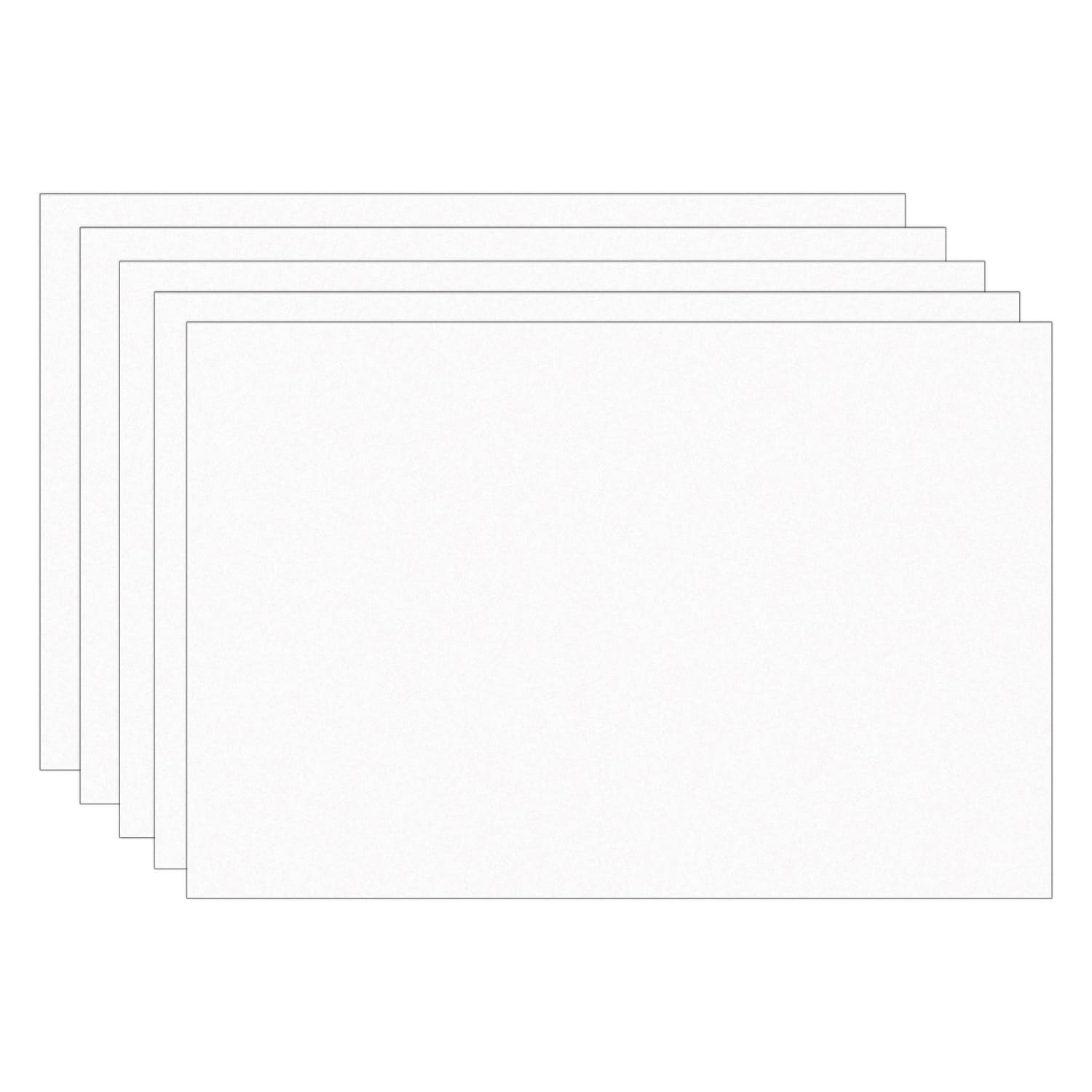 Prang Construction Paper, Medium Weight, 12in x 18in, Bright White, 100 Sheets Per Pack, Set Of 5 Packs