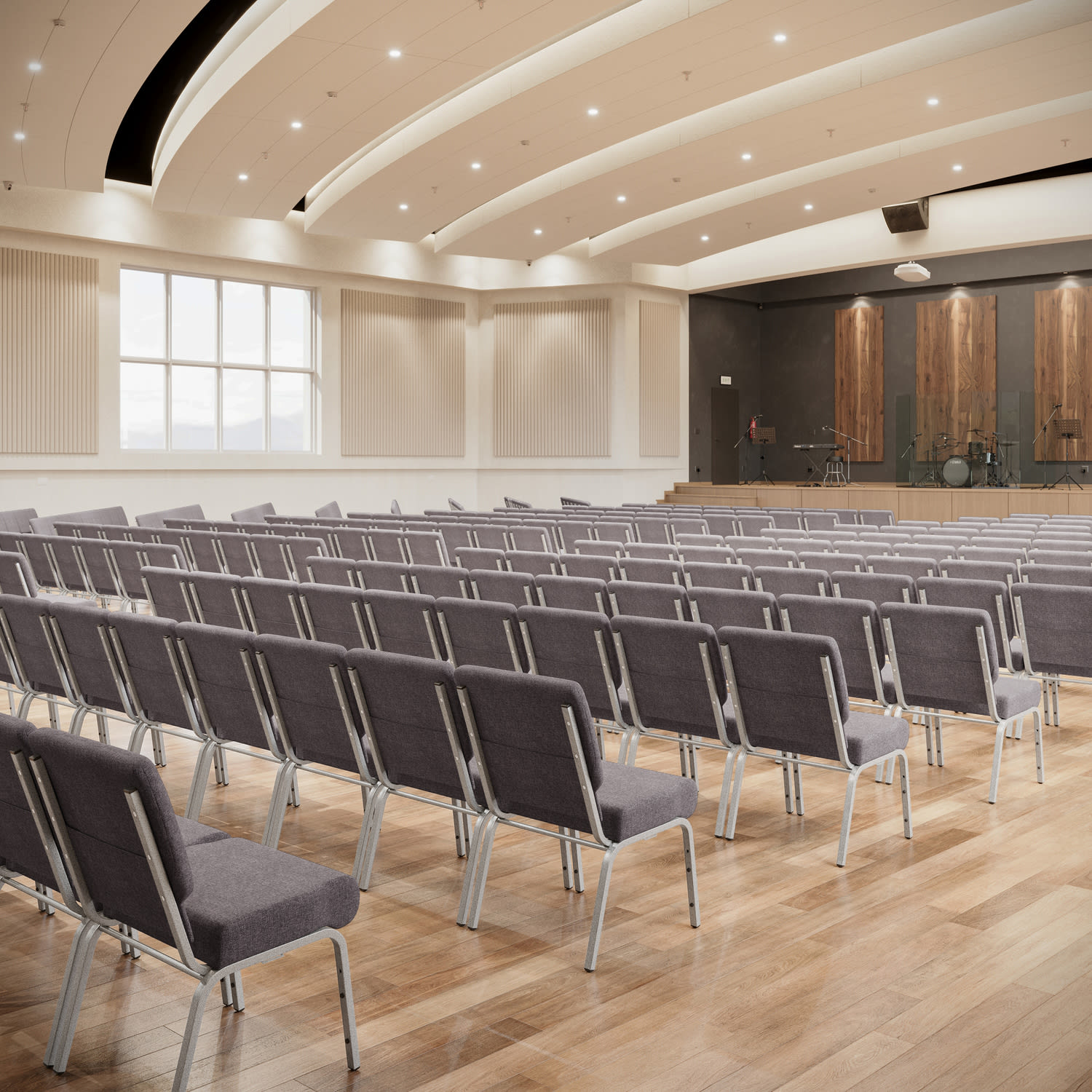 Flash Furniture HERCULES 21inW Stacking Church Chair GraySilvervein PopularChairscom