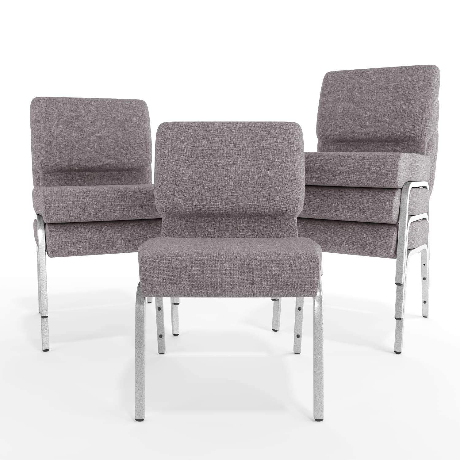 Flash Furniture HERCULES 21inW Stacking Church Chair GraySilvervein PopularChairscom