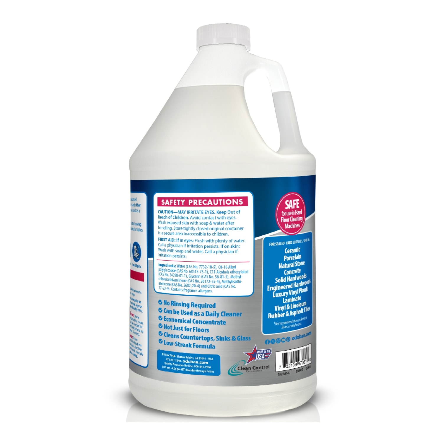 OdoBan No-Rinse Neutral pH Floor Cleaner Concentrate, 1 Gallon - Image 3