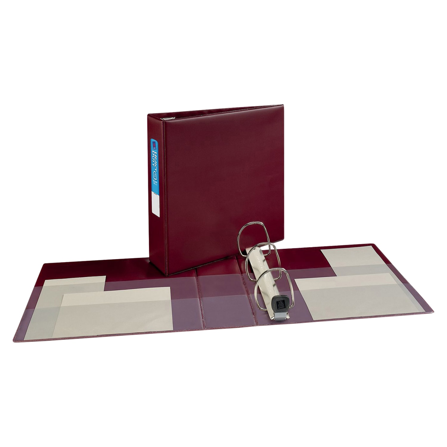 Avery Heavy-Duty 3-Ring Binder With Locking One-Touch EZD Rings, 3in D-Rings, 45% Recycled, Maroon - Image 4