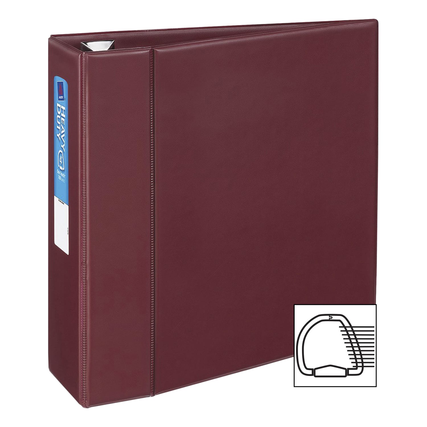 Avery Heavy-Duty 3-Ring Binder With Locking One-Touch EZD Rings, 4in D-Rings, 45% Recycled, Maroon - Image 3