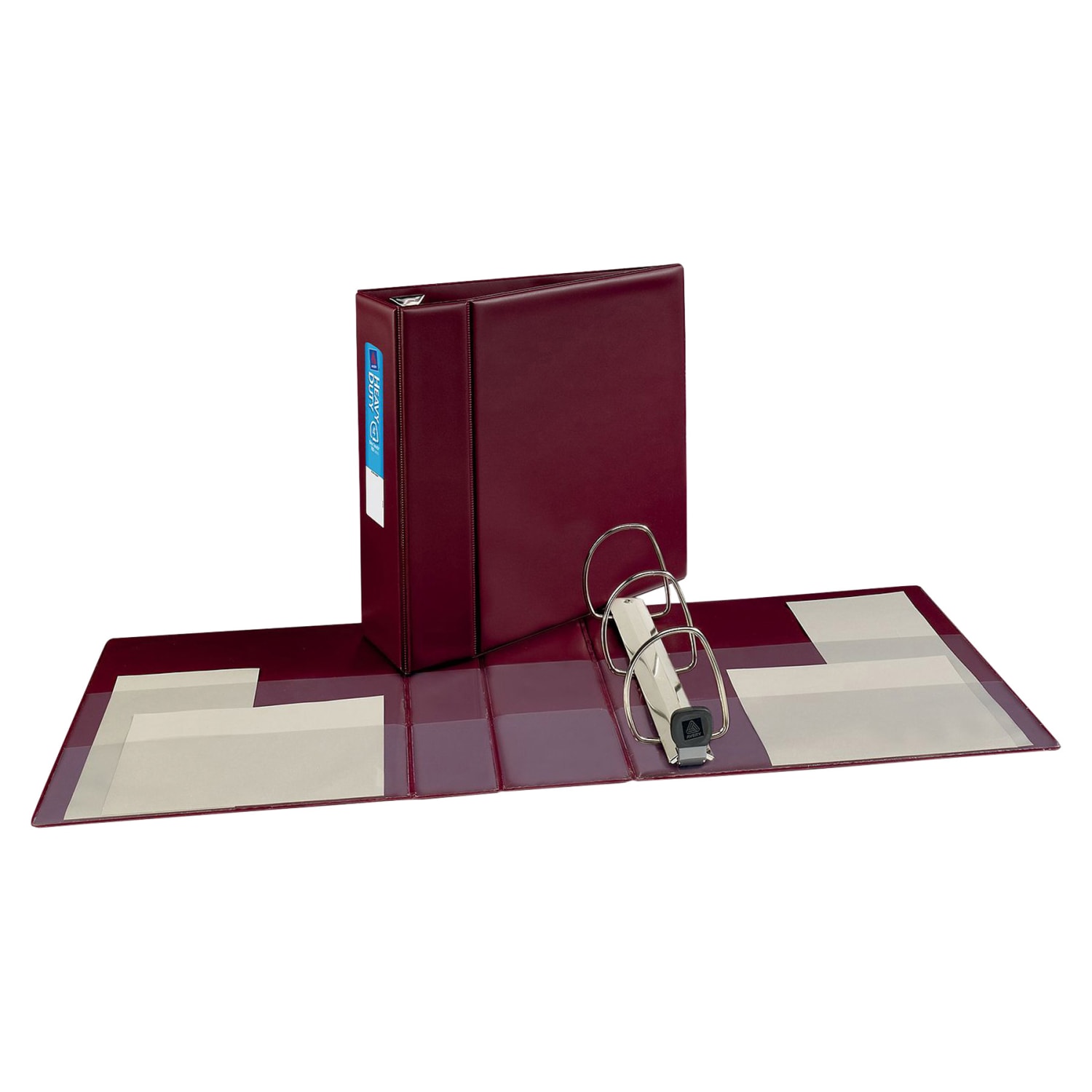 Avery Heavy-Duty 3-Ring Binder With Locking One-Touch EZD Rings, 4in D-Rings, 45% Recycled, Maroon - Image 4