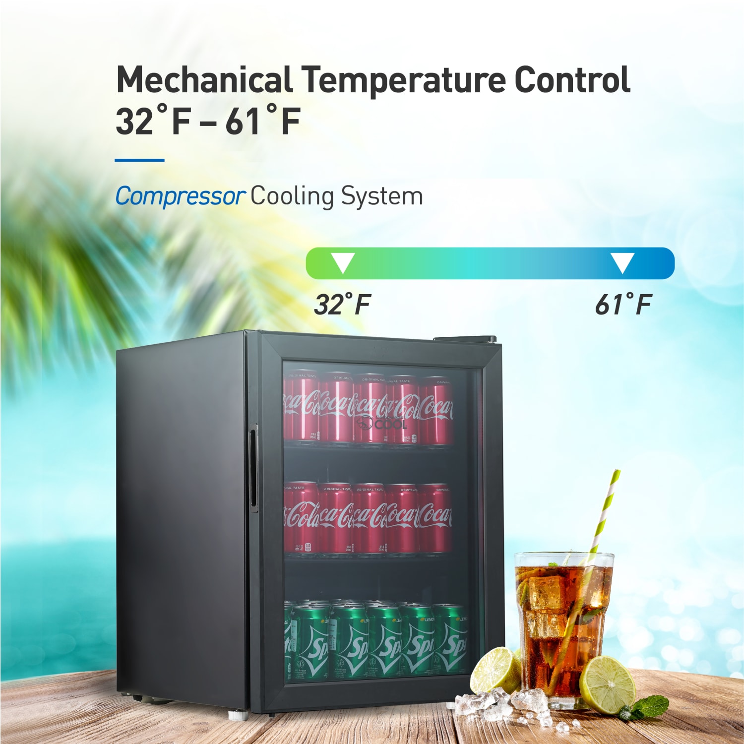 Commercial Cool 2.7 Cu. Ft. Mini Beverage Cooler, Black - Image 5